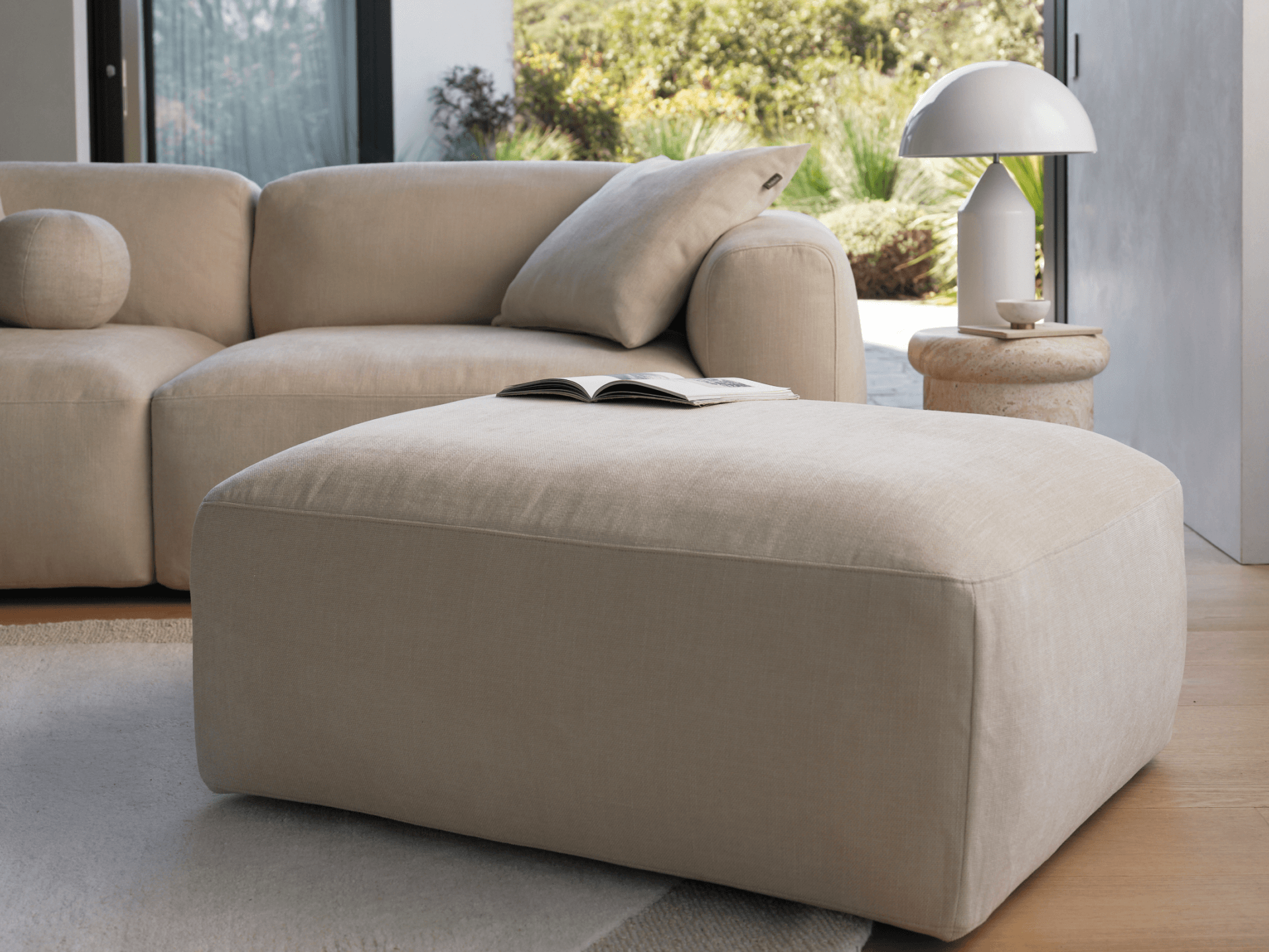 Torquay Modular Ottoman - Extra Wide / Pearl Moon