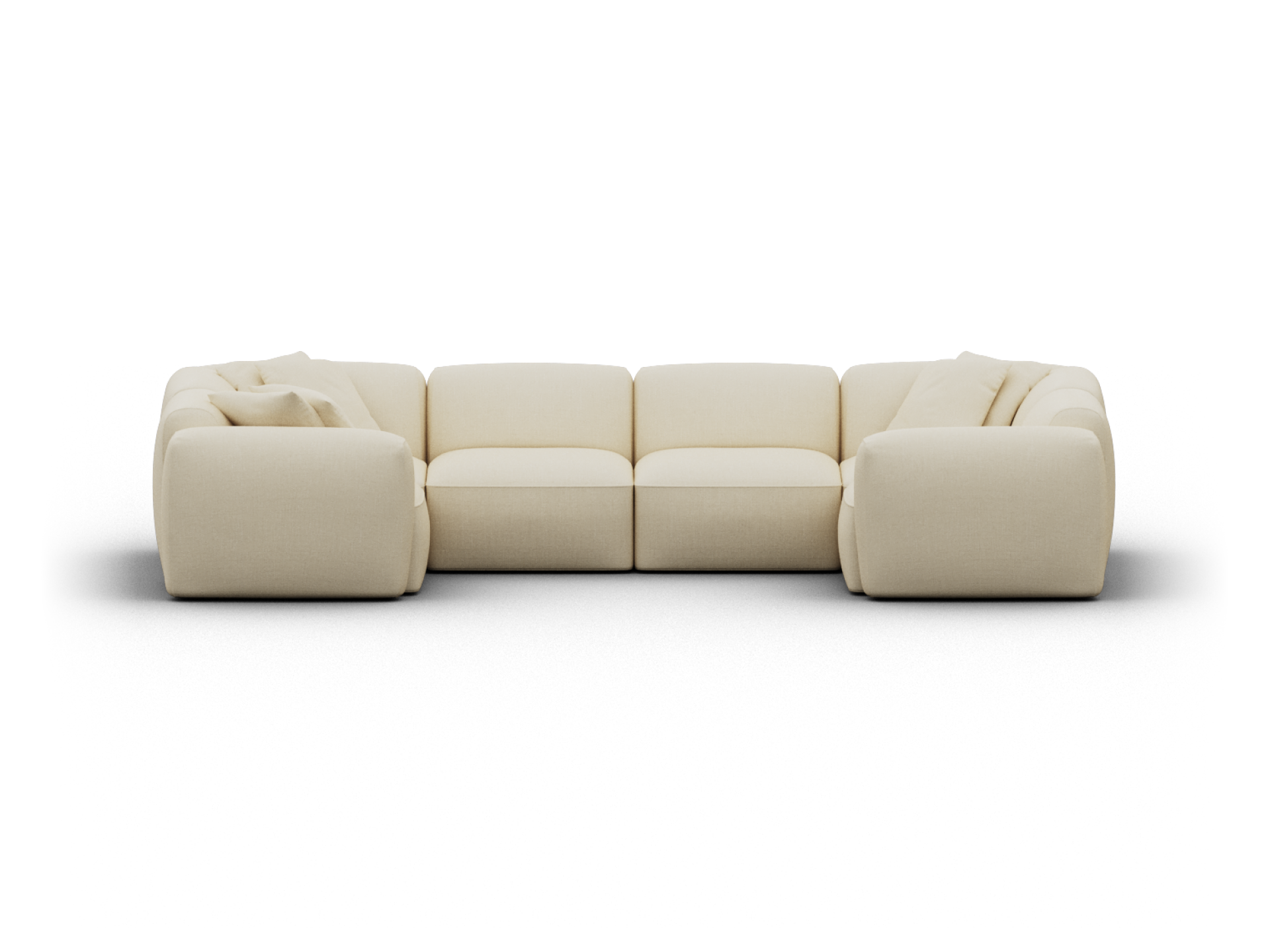 Torquay Modular Sofa - Pearl Moon / 6 Sections / Regular