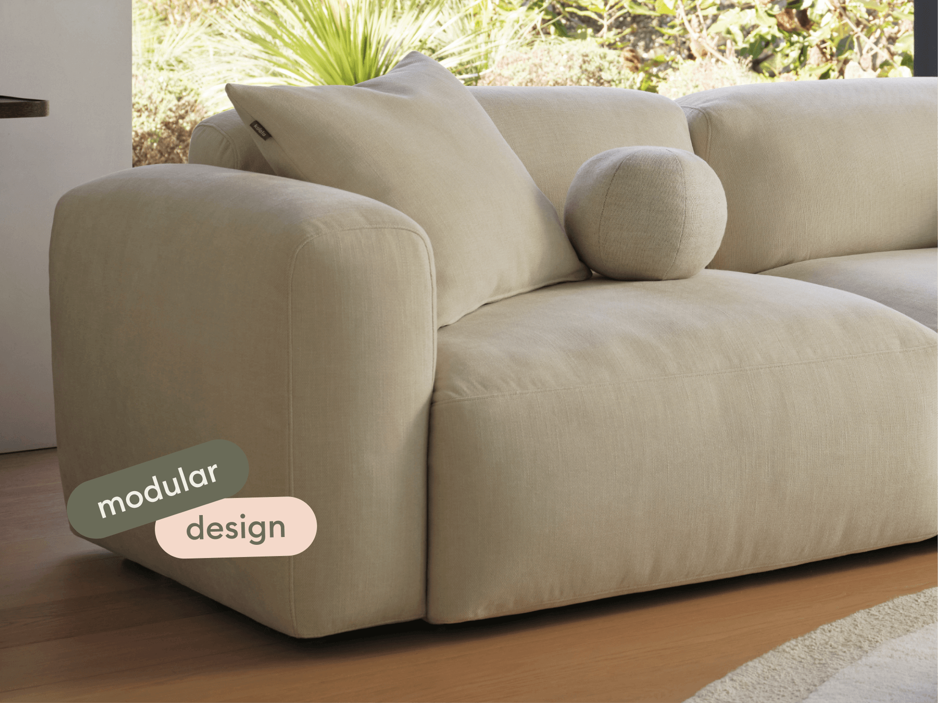 Torquay Modular Sofa - Pearl Moon / 6 Sections / Regular
