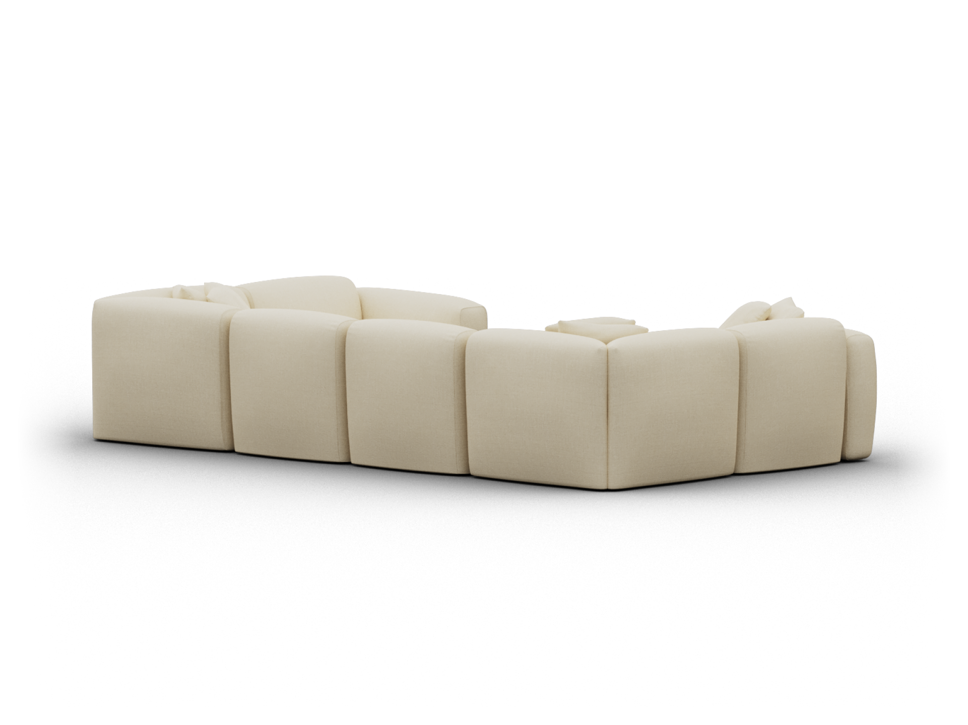 Torquay Modular Sofa - Pearl Moon / 6 Sections / Regular
