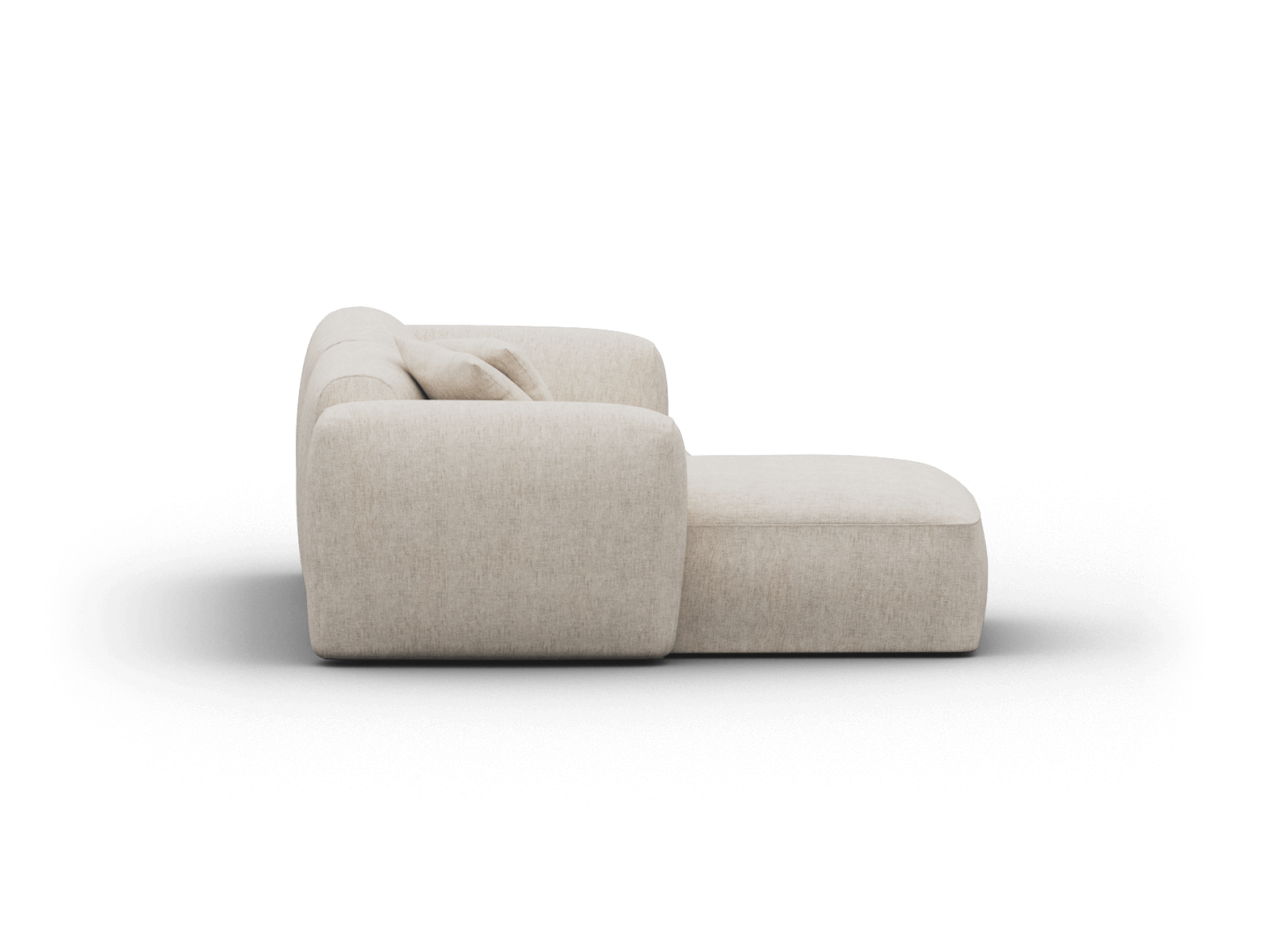 Torquay Modular Sofa - Chaise / Extra Wide / 2 Sections / Silver Sand (Luxe edition)