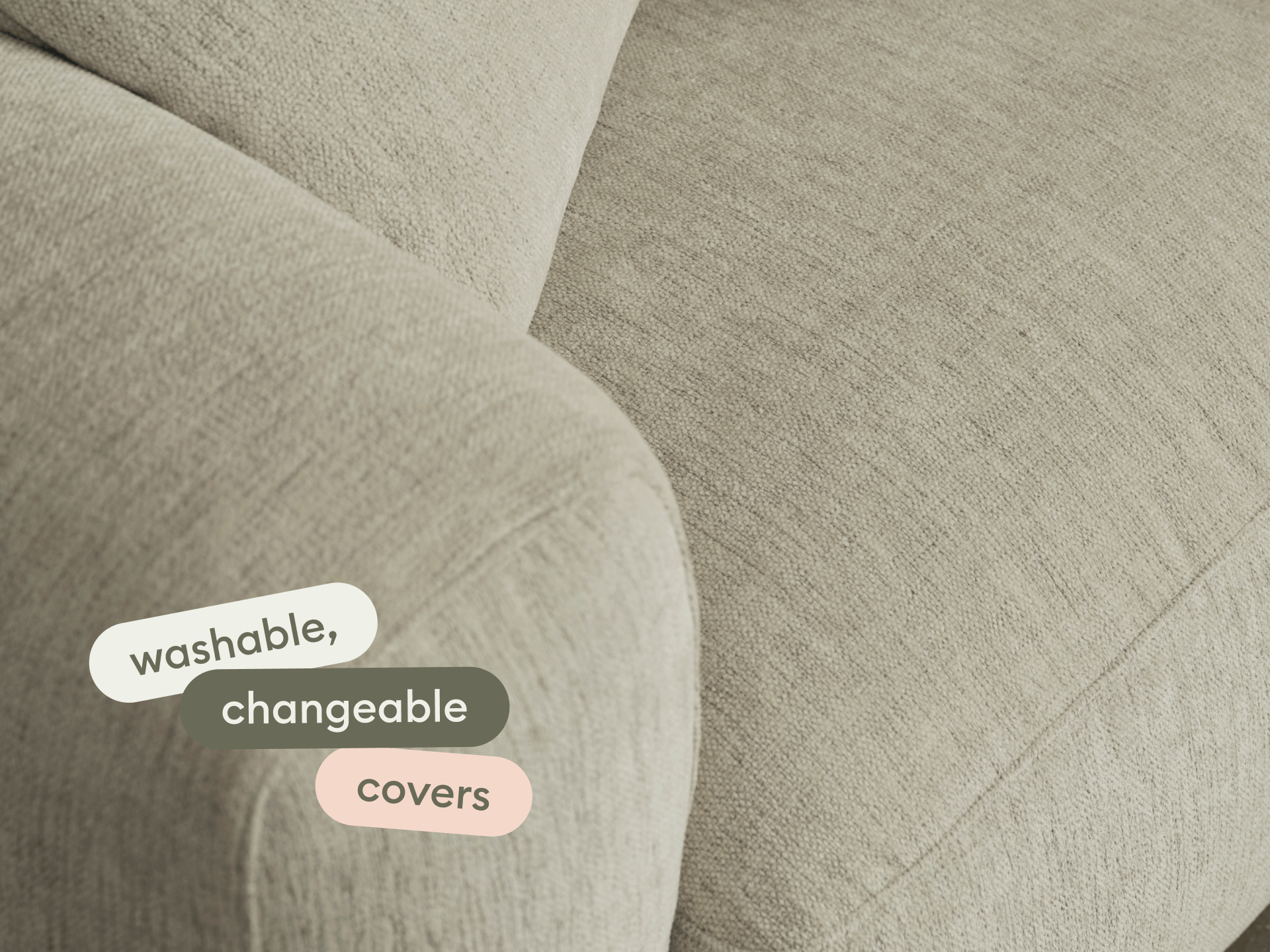 Torquay Modular Sofa - Sofa / Regular / 2 Sections / Silver Sand (Luxe edition)