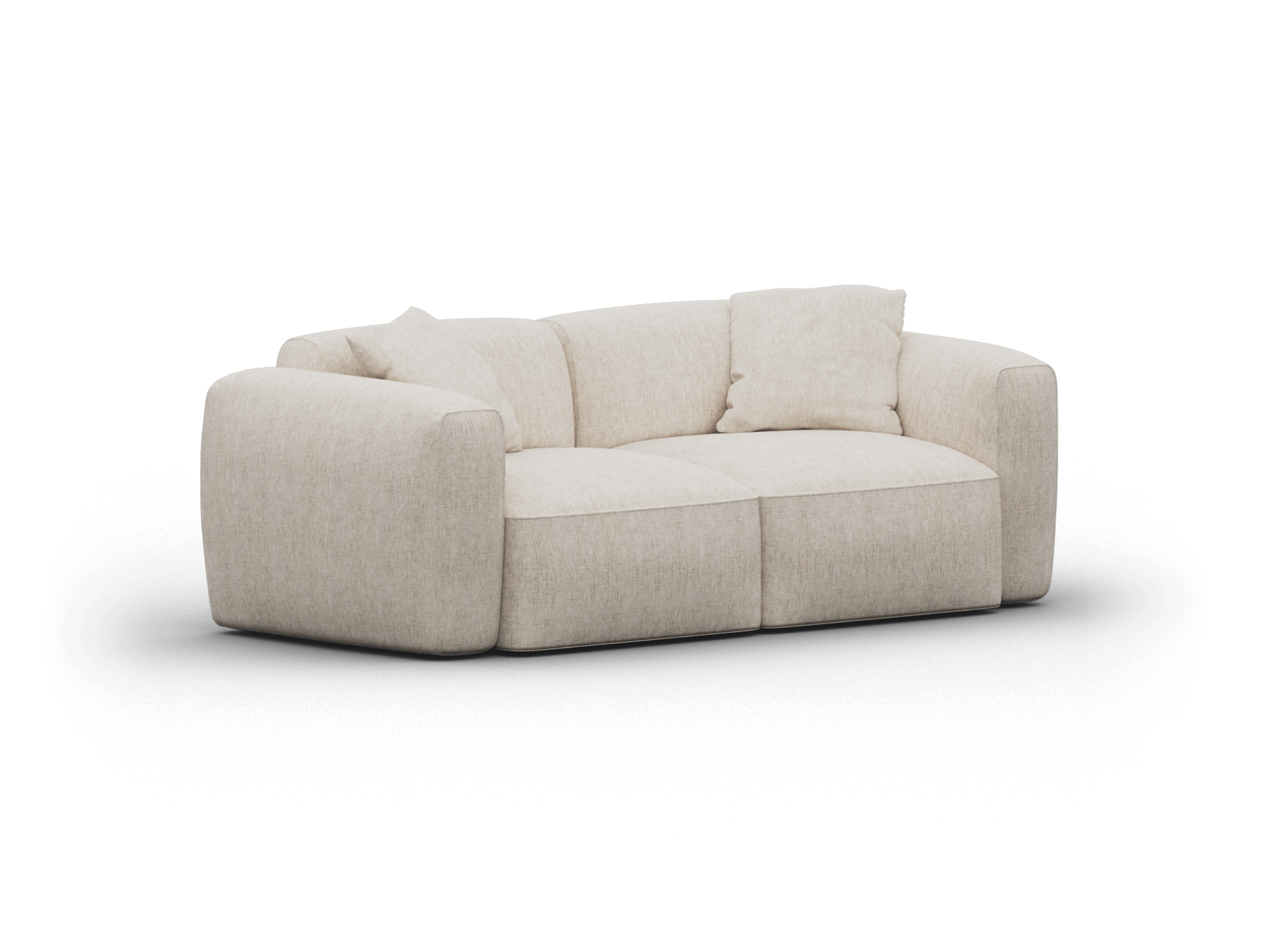 Torquay Modular Sofa - Sofa / Regular / 2 Sections / Silver Sand (Luxe edition)