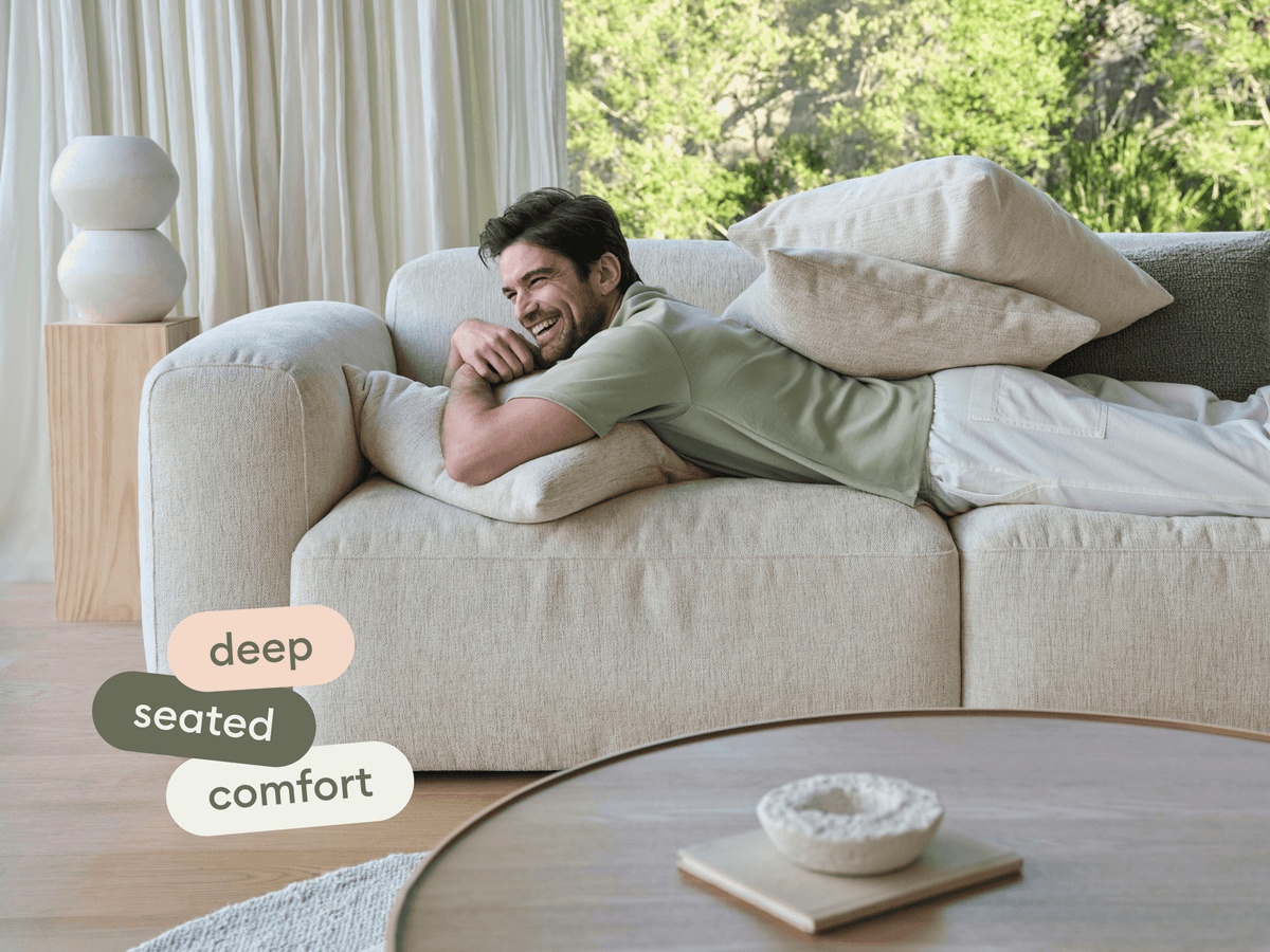 Torquay Modular Sofa - Silver Sand (Luxe edition) / 2 Sections / Extra Wide