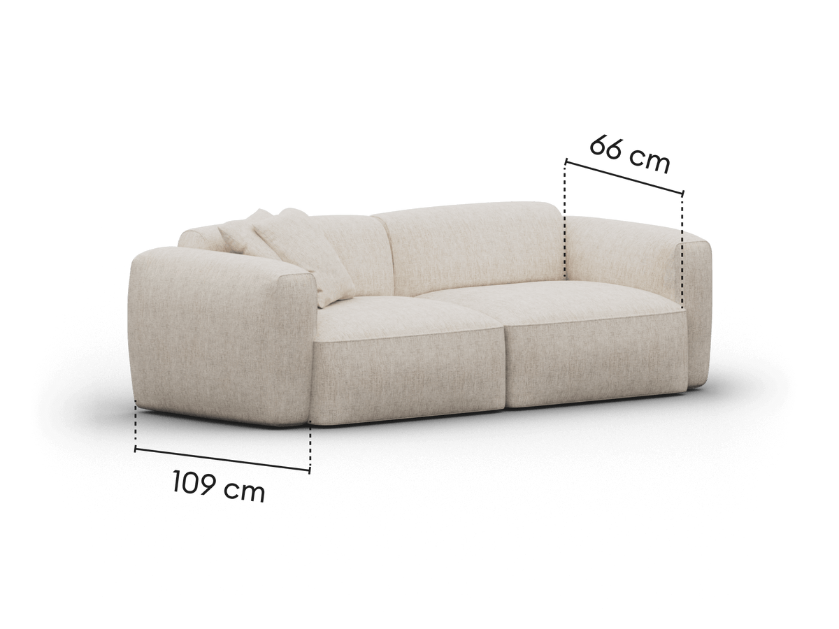 Torquay Modular Sofa - Silver Sand (Luxe edition) / 2 Sections / Extra Wide