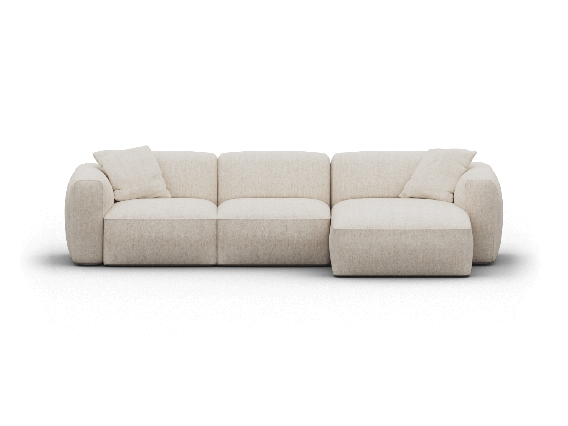 Torquay Modular Sofa - Regular / 3 Sections / Silver Sand (Luxe edition)