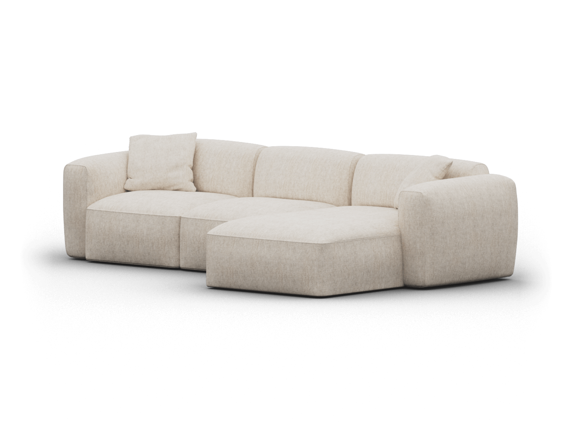 Torquay Modular Sofa - Regular / 3 Sections / Silver Sand (Luxe edition)