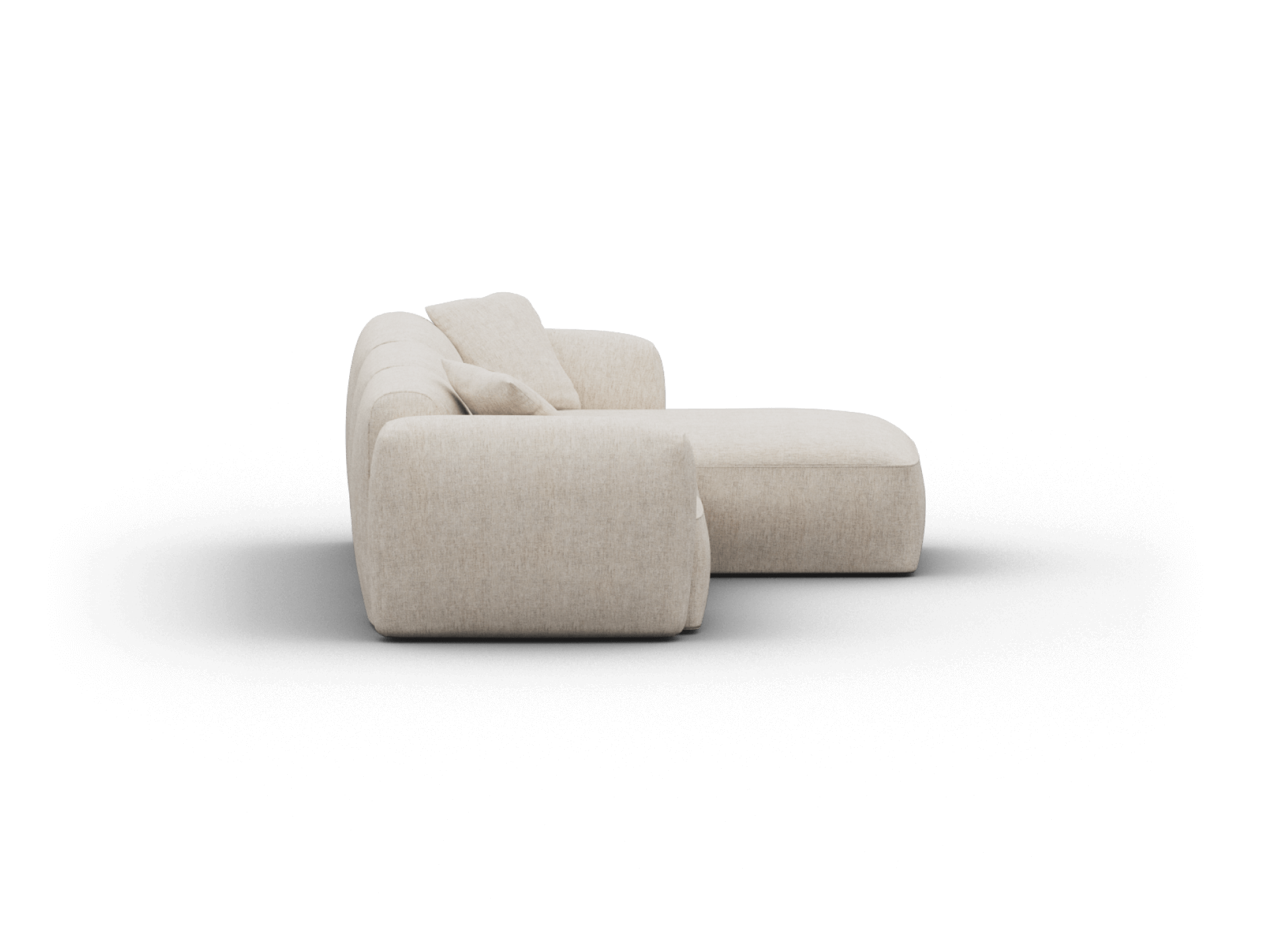 Torquay Modular Sofa - Regular / 3 Sections / Silver Sand (Luxe edition)