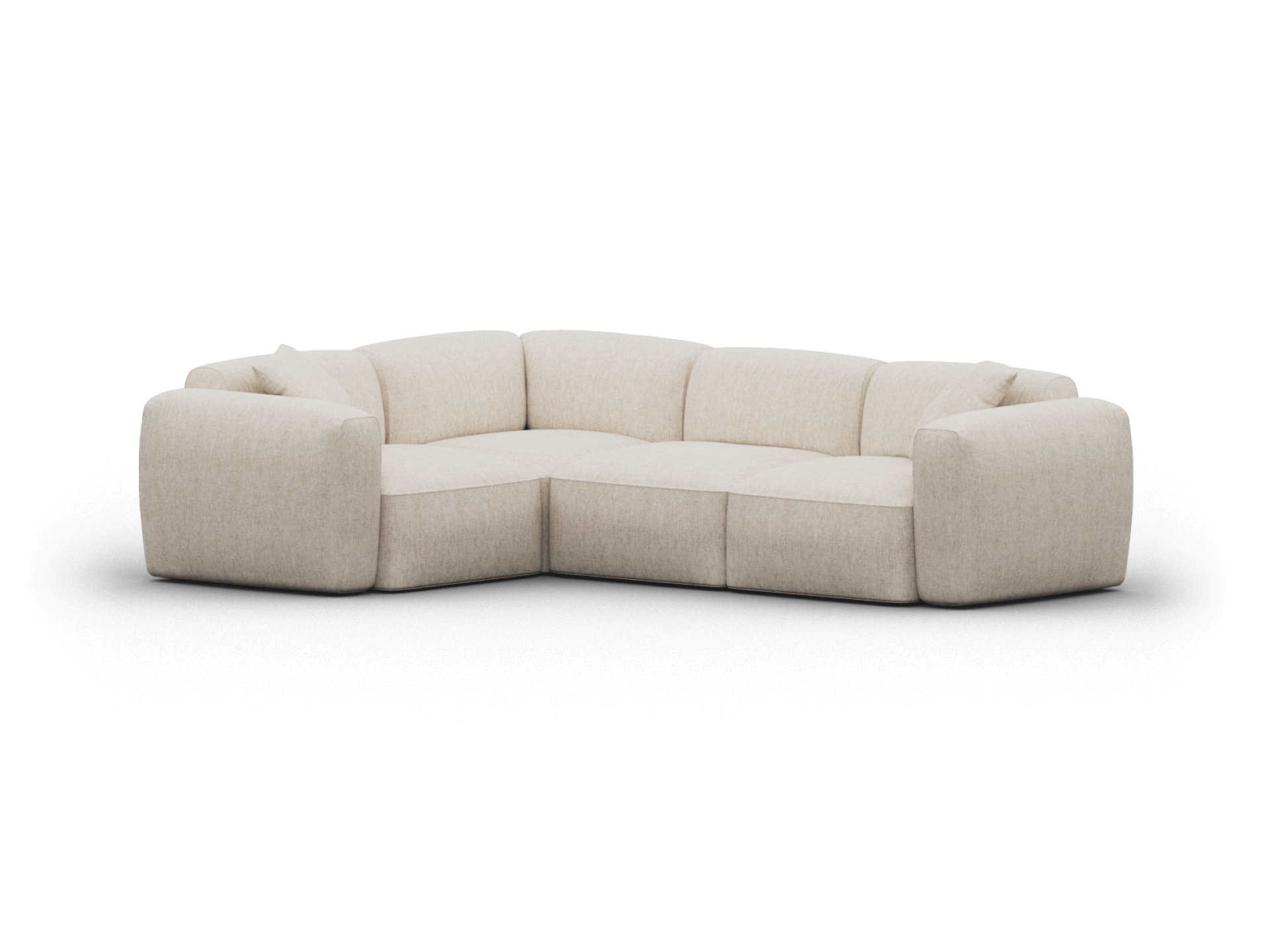Torquay Modular Sofa - Corner / Regular / 4 Sections / Silver Sand (Luxe edition)