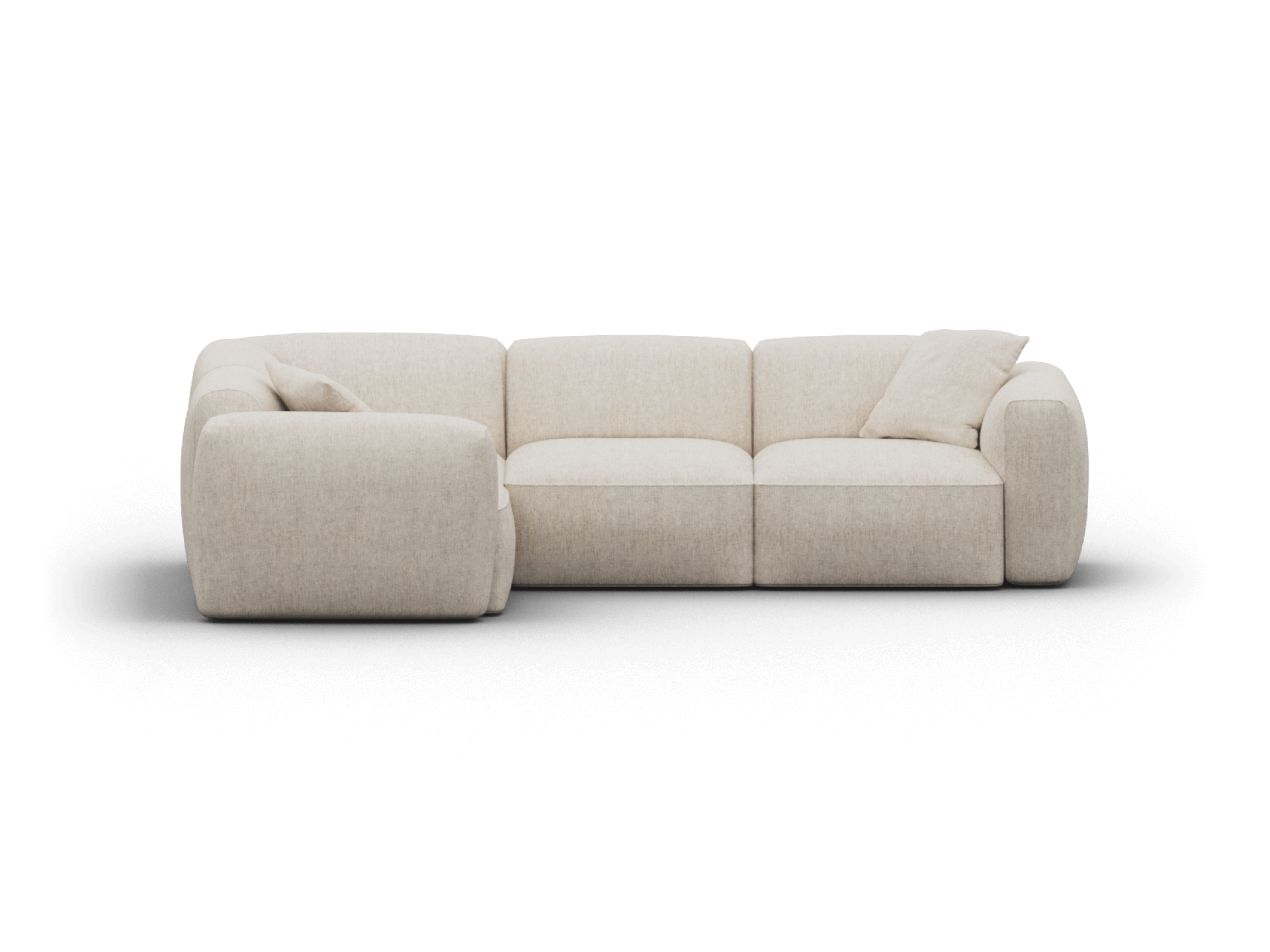 Torquay Modular Sofa - Corner / Regular / 4 Sections / Silver Sand (Luxe edition)