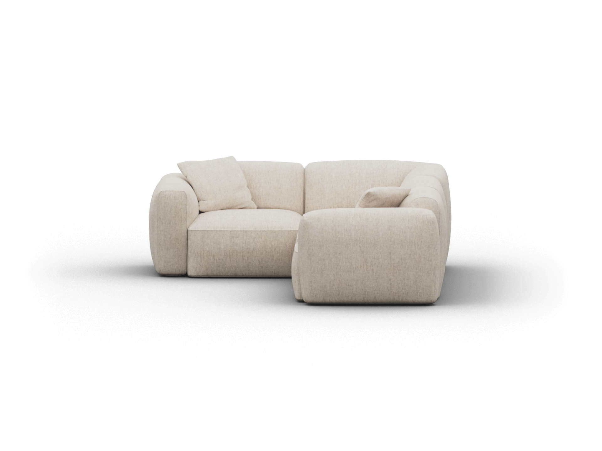 Torquay Modular Sofa - Corner / Regular / 4 Sections / Silver Sand (Luxe edition)