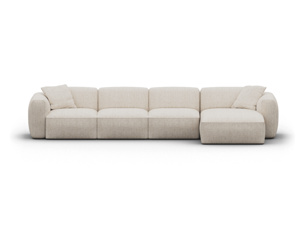 Torquay Modular Sofa - Silver Sand (Luxe edition) / 4 Sections / Regular