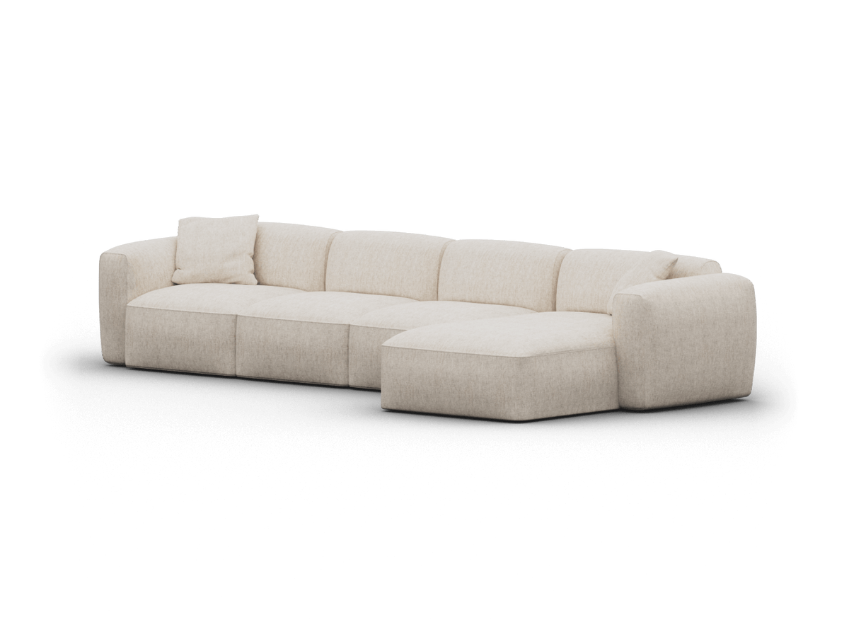 Torquay Modular Sofa - Silver Sand (Luxe edition) / 4 Sections / Regular