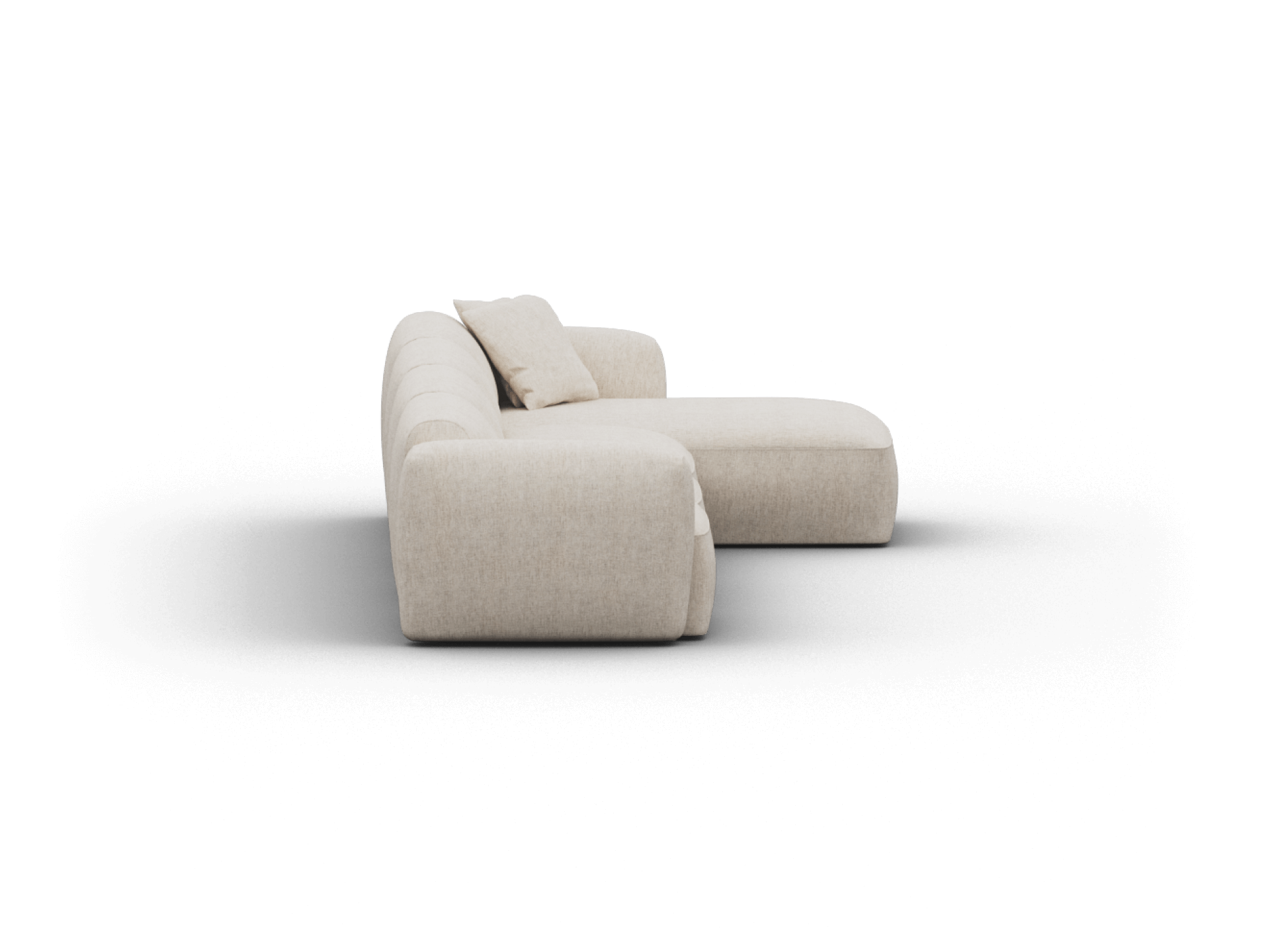 Torquay Modular Sofa - Chaise / Extra Wide / 4 Sections / Silver Sand (Luxe edition)