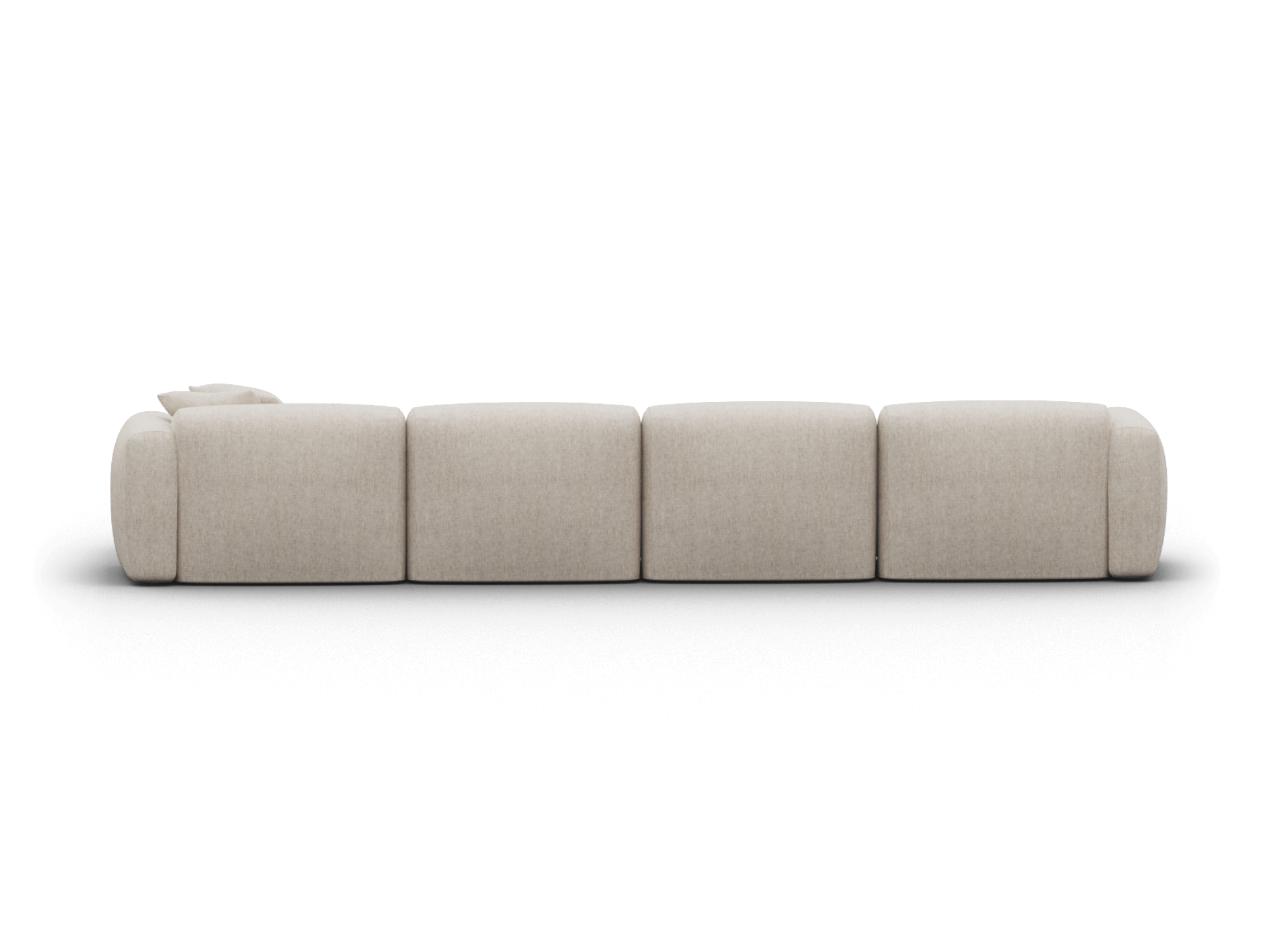 Torquay Modular Sofa - Chaise / Extra Wide / 4 Sections / Silver Sand (Luxe edition)