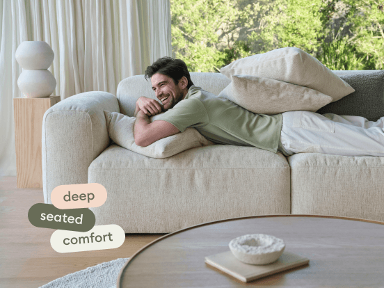 Torquay Modular Sofa - Silver Sand (Luxe edition) / 4 Sections / Extra Wide