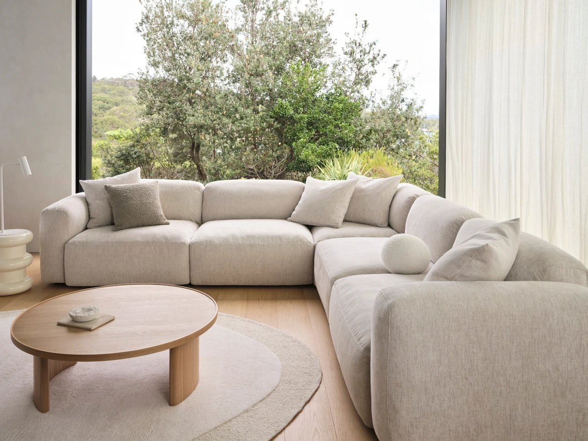 Torquay Modular Sofa - Silver Sand (Luxe edition) / 5 Sections / Regular