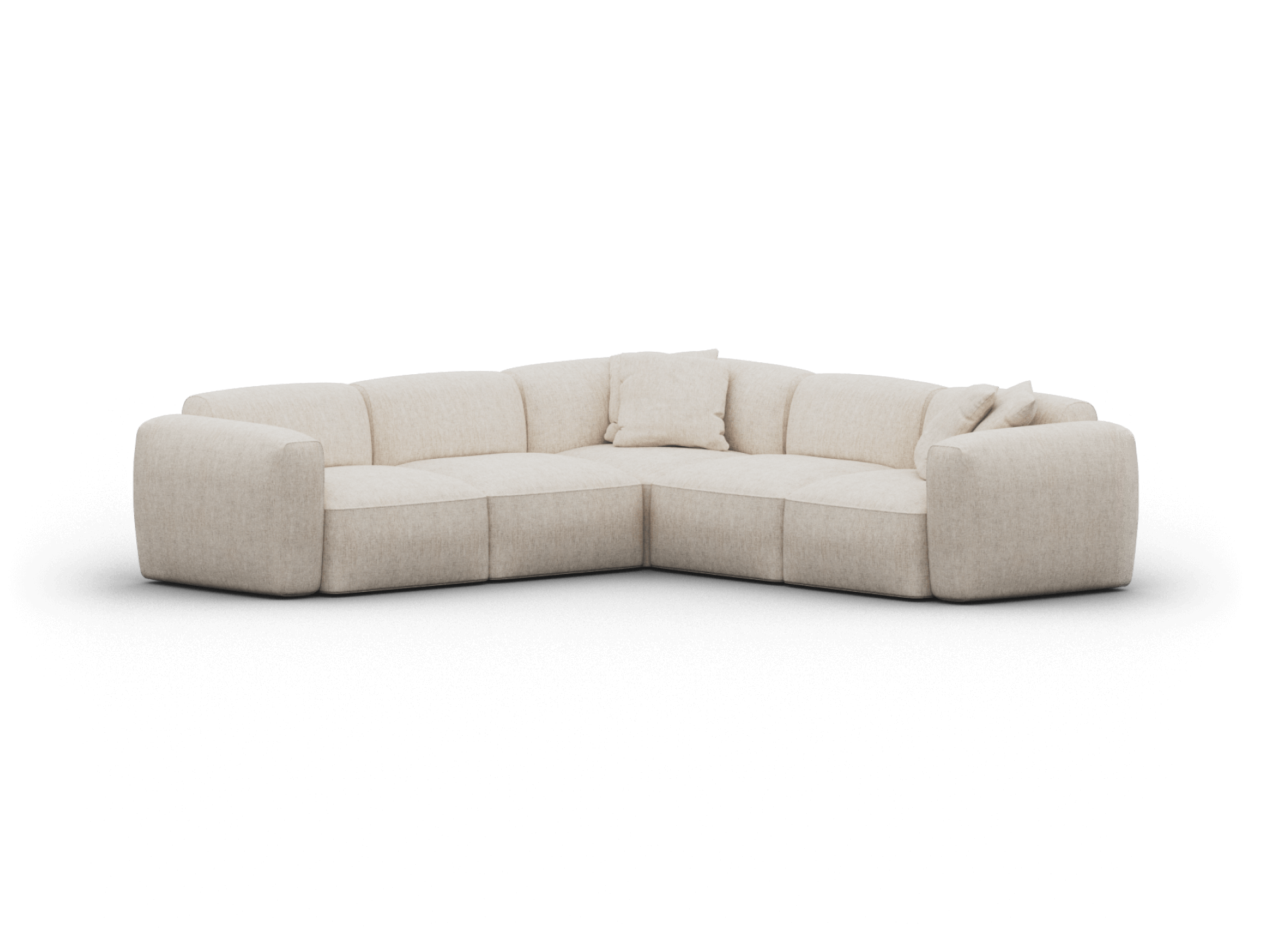 Torquay Modular Sofa - Regular / 5 Sections / Silver Sand (Luxe edition)