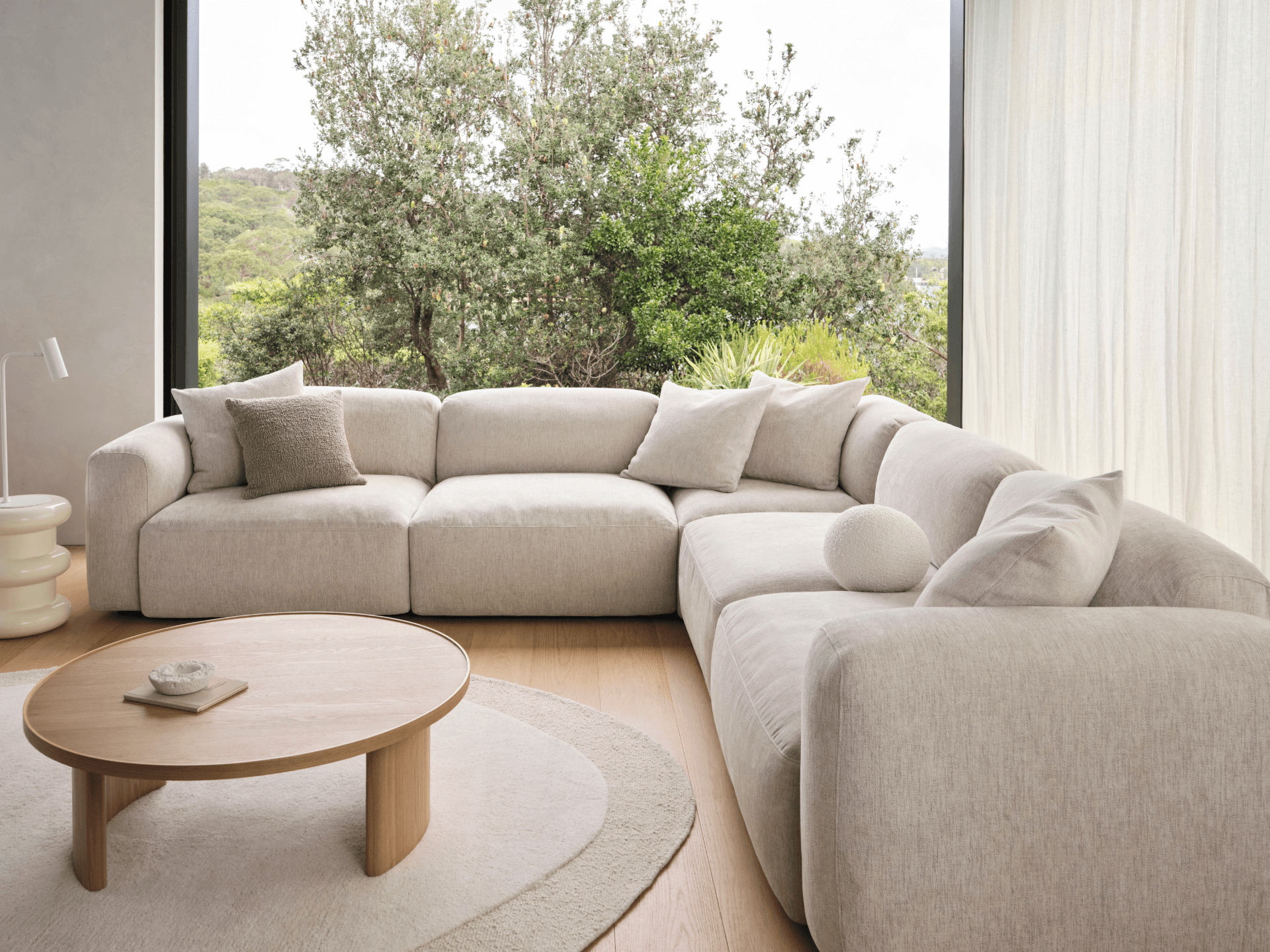 Torquay Modular Sofa - Corner / Extra Wide / 5 Sections / Silver Sand (Luxe edition)