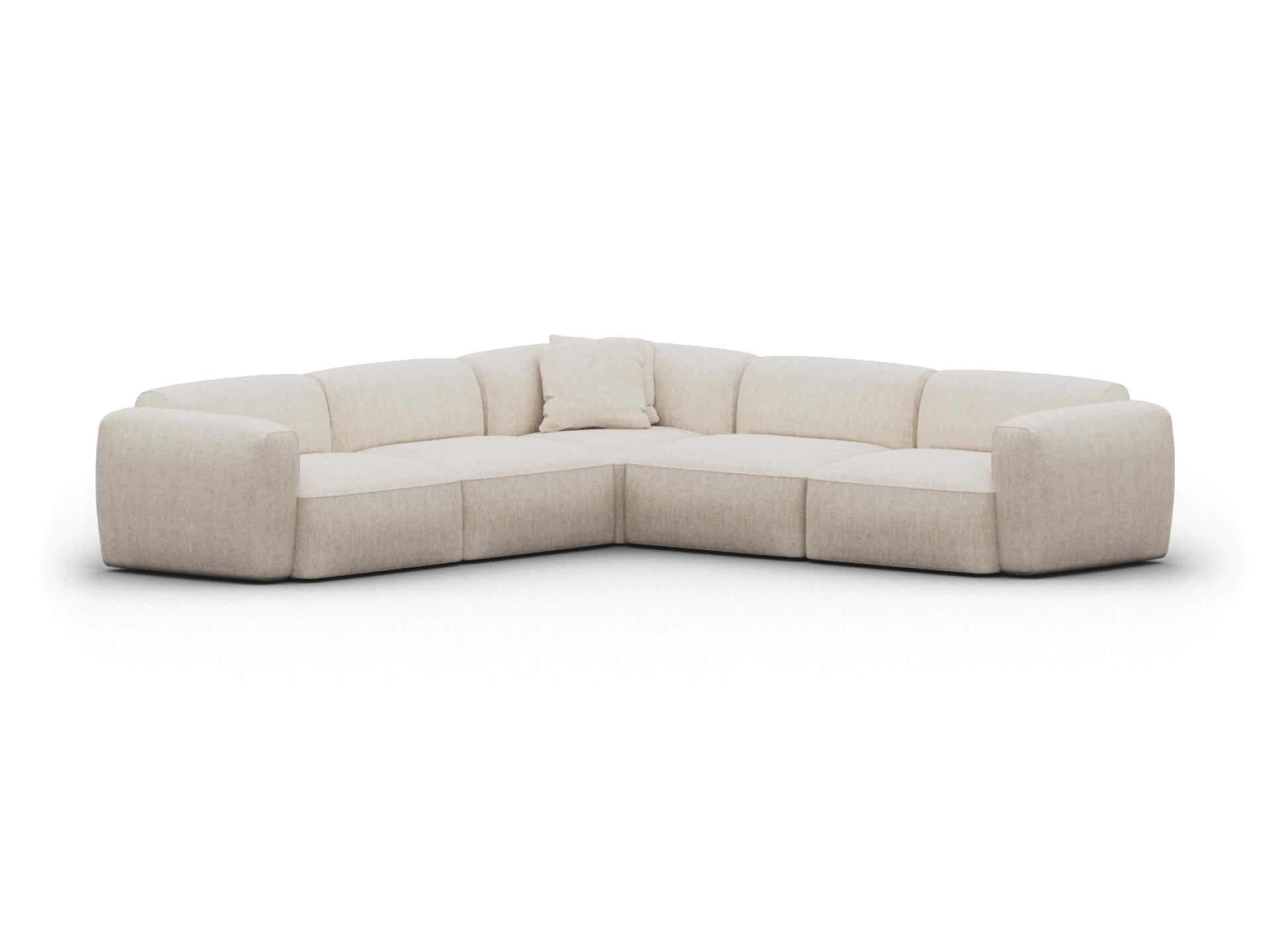 Torquay Modular Sofa - Corner / Extra Wide / 5 Sections / Silver Sand (Luxe edition)