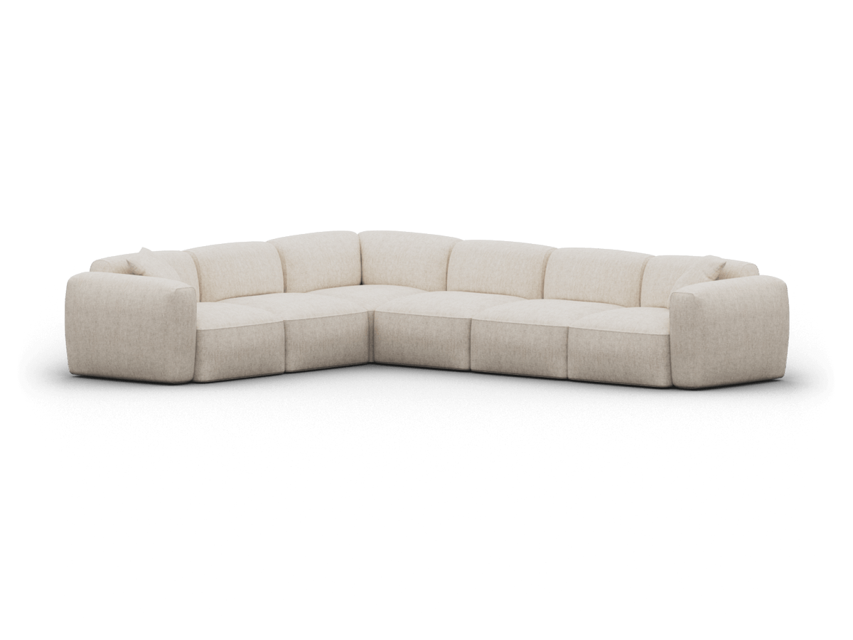 Torquay Modular Sofa - Silver Sand (Luxe edition) / 6 Sections / Regular