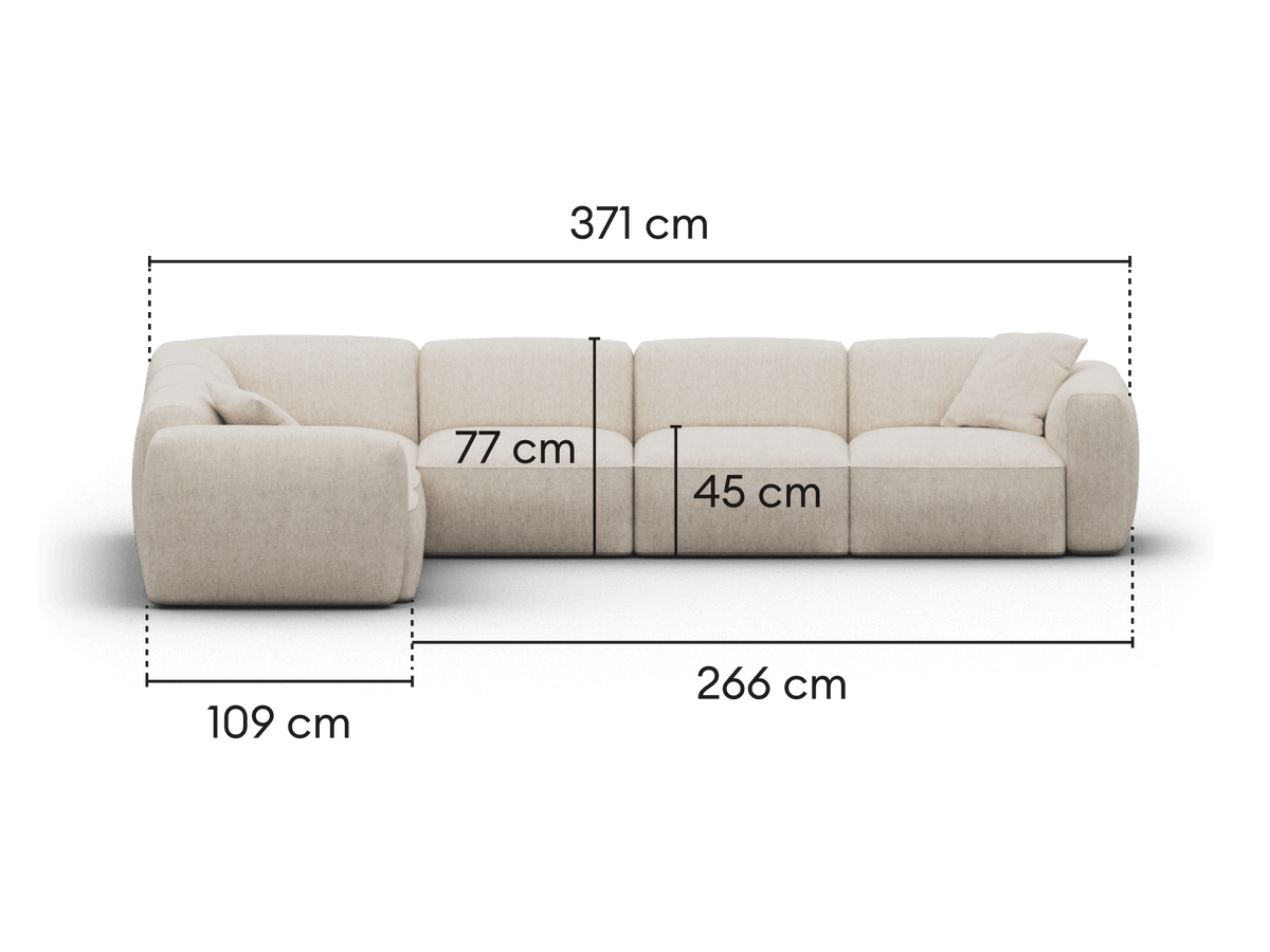 Torquay Modular Sofa - Silver Sand (Luxe edition) / 6 Sections / Regular