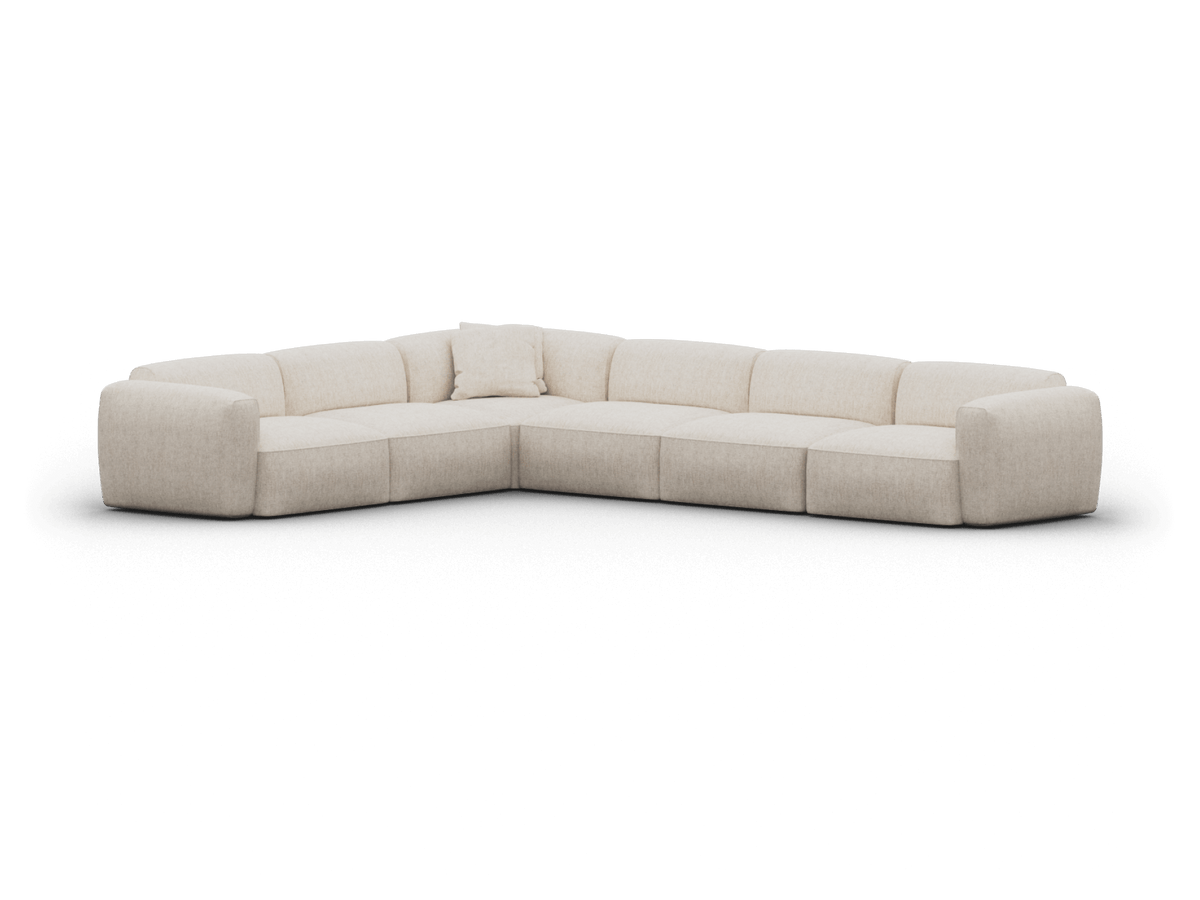 Torquay Modular Sofa - Silver Sand (Luxe edition) / 6 Sections / Extra Wide