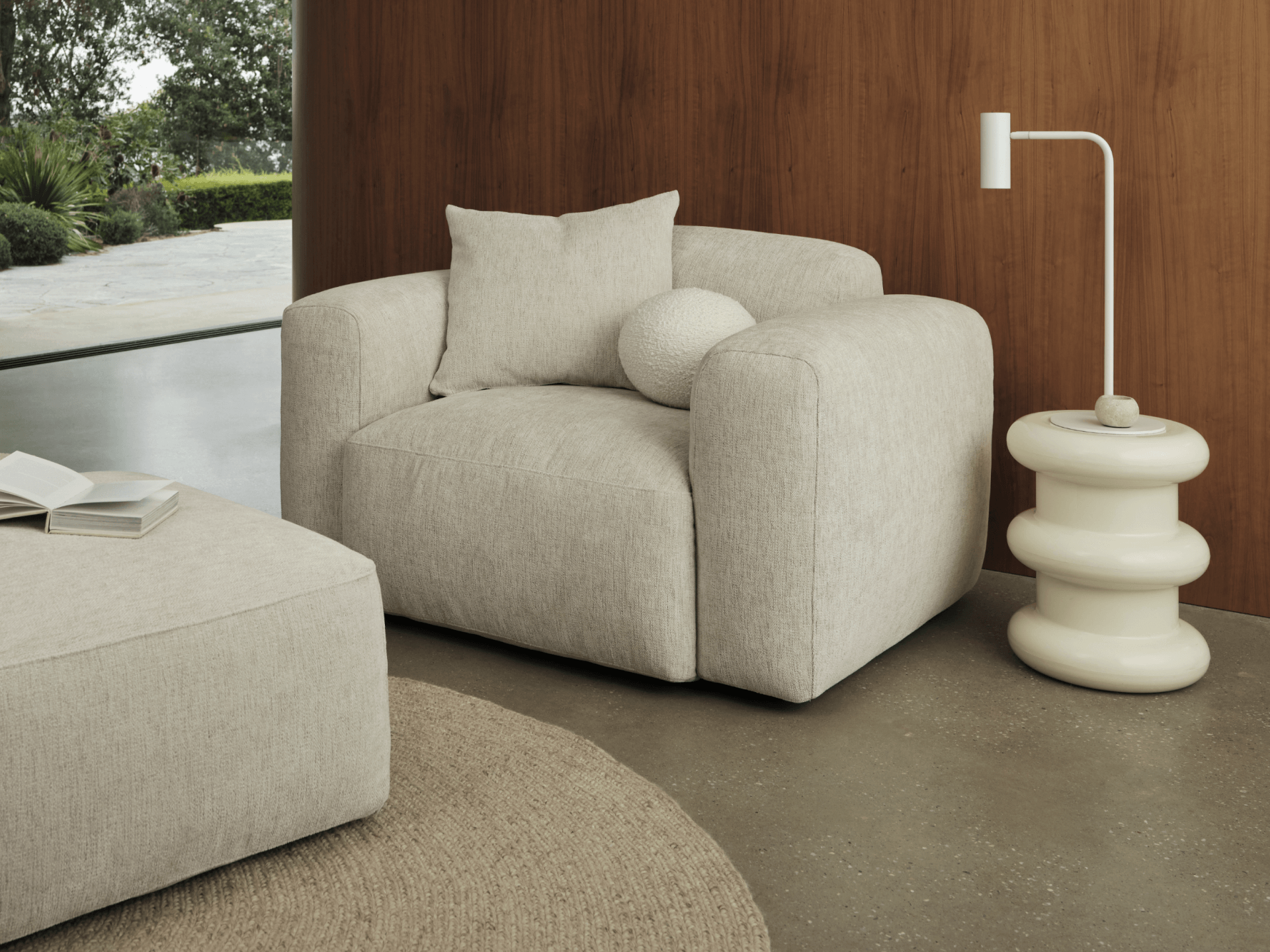 Torquay Modular Armchair - Regular / Silver Sand (Luxe edition)