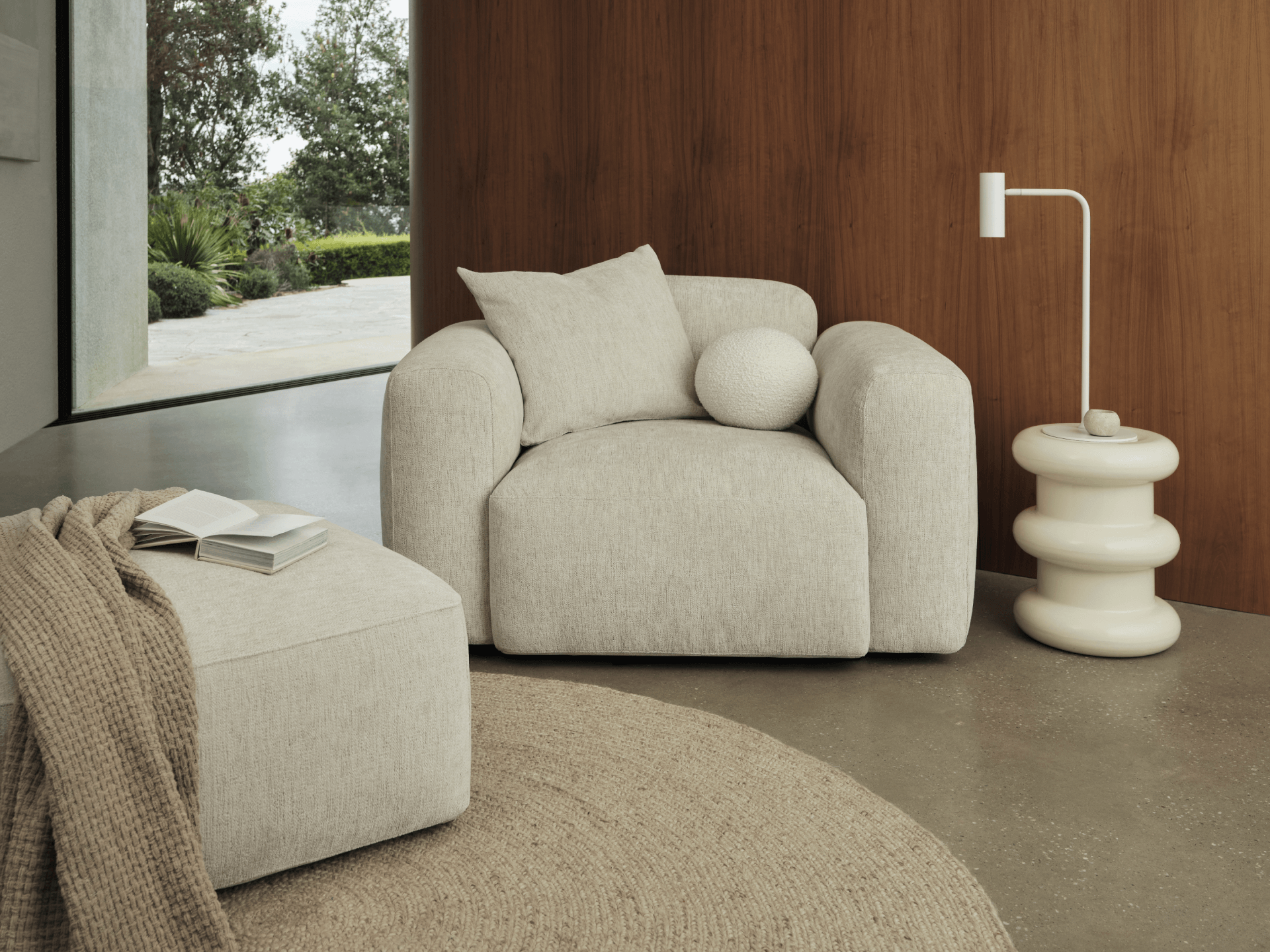 Torquay Modular Armchair - Regular / Silver Sand (Luxe edition)
