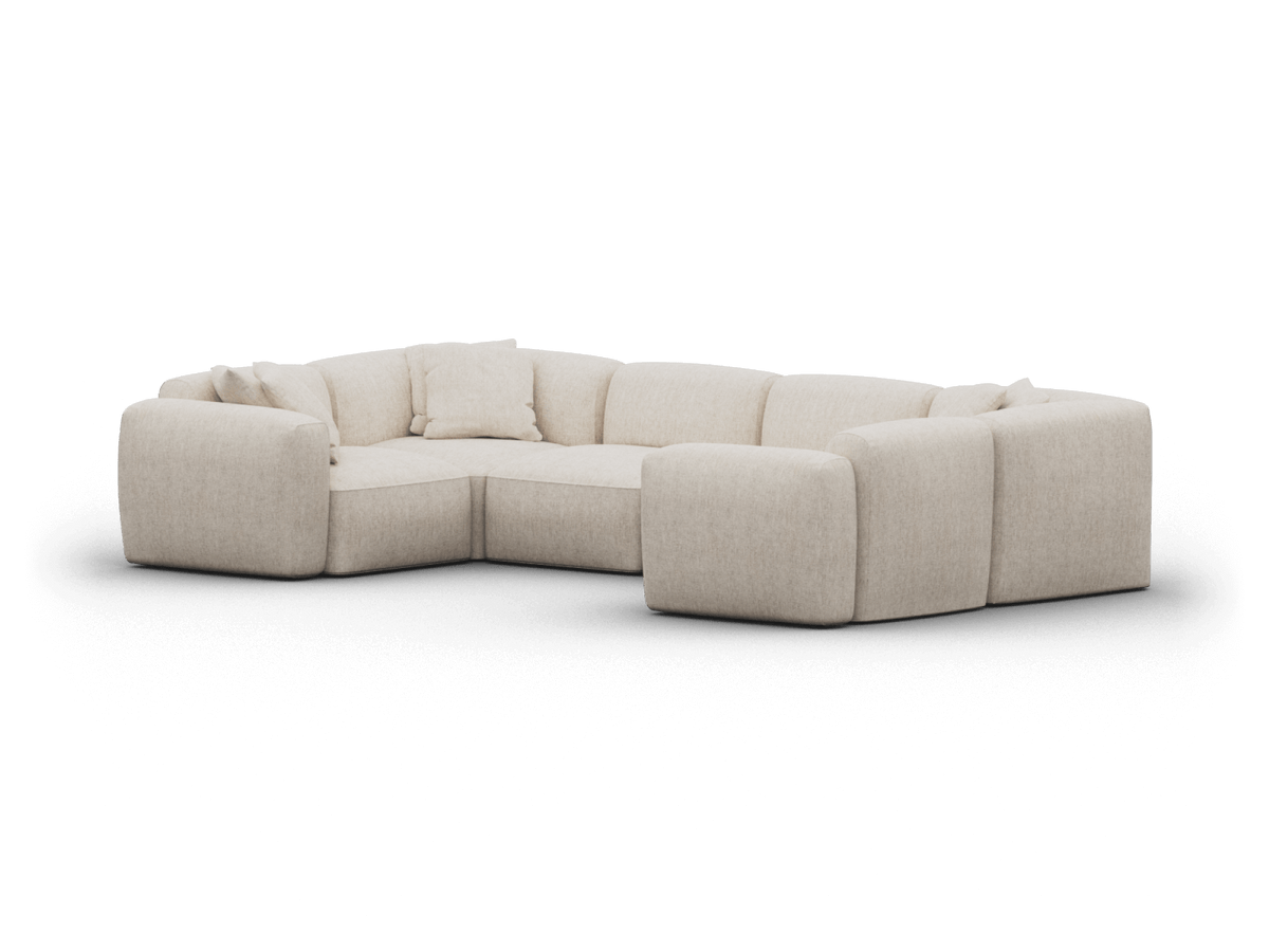 Torquay Modular Sofa Cover Packs - Silver Sand (Luxe edition) / 6 Sections / Regular