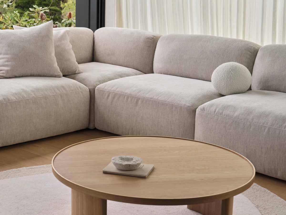 Torquay Modular Sofa - Silver Sand (Luxe edition) / 4 Sections / Regular