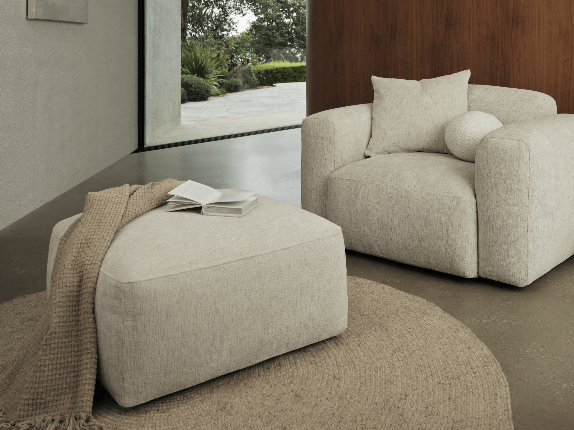 Torquay Modular Ottoman - Regular / Silver Sand (Luxe edition)