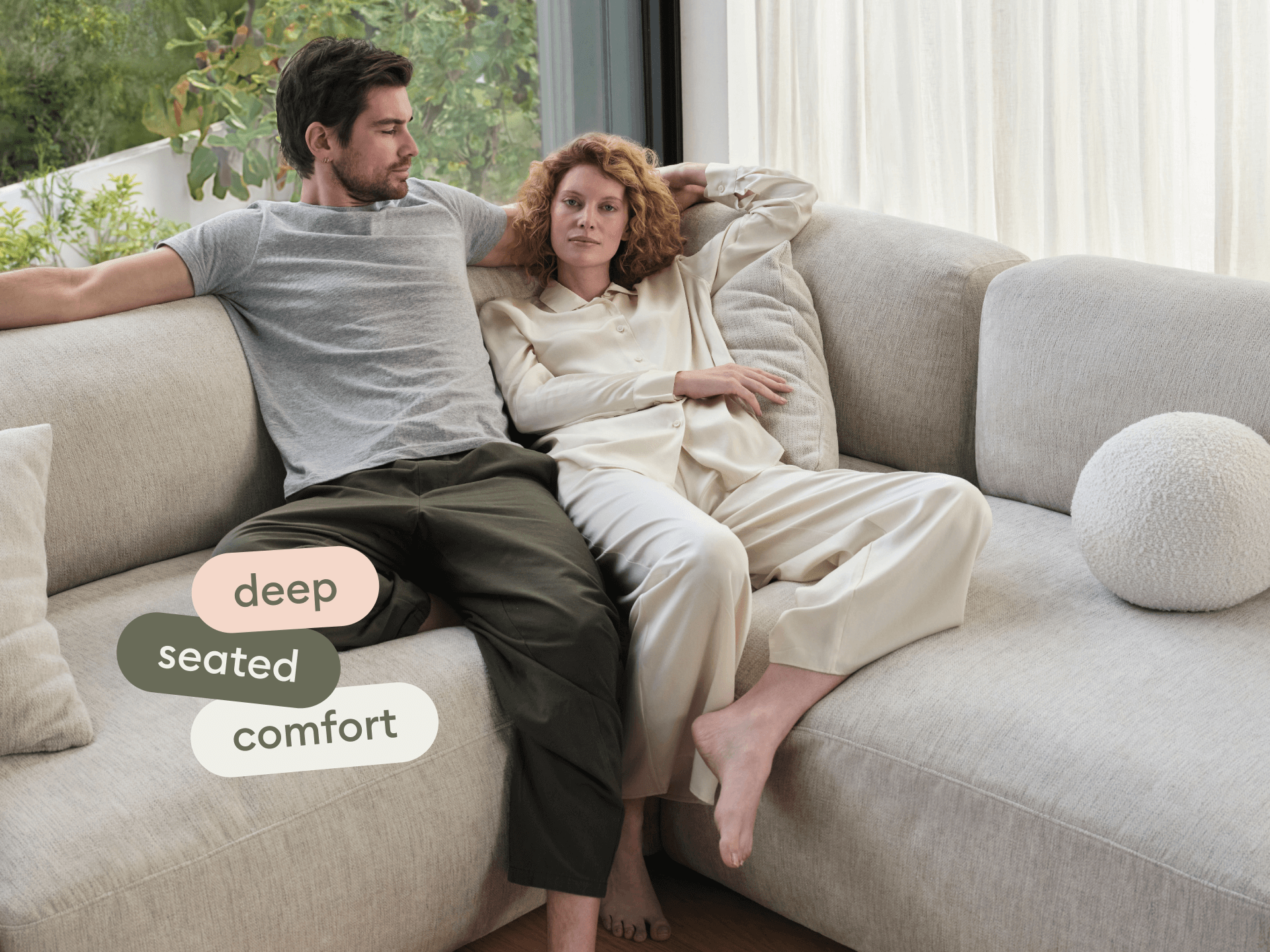 Torquay Modular Sofa - U Shape / Regular / 6 Sections / Silver Sand (Luxe edition)