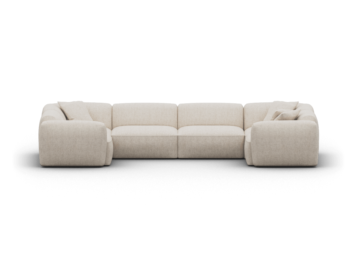 Torquay Modular Sofa - Silver Sand (Luxe edition) / 6 Sections / Extra Wide
