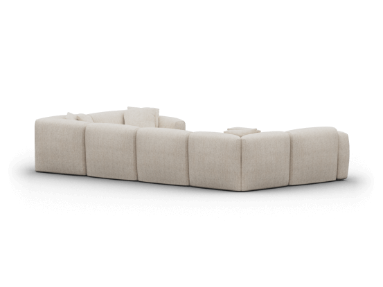 Torquay Modular Sofa - Silver Sand (Luxe edition) / 6 Sections / Extra Wide