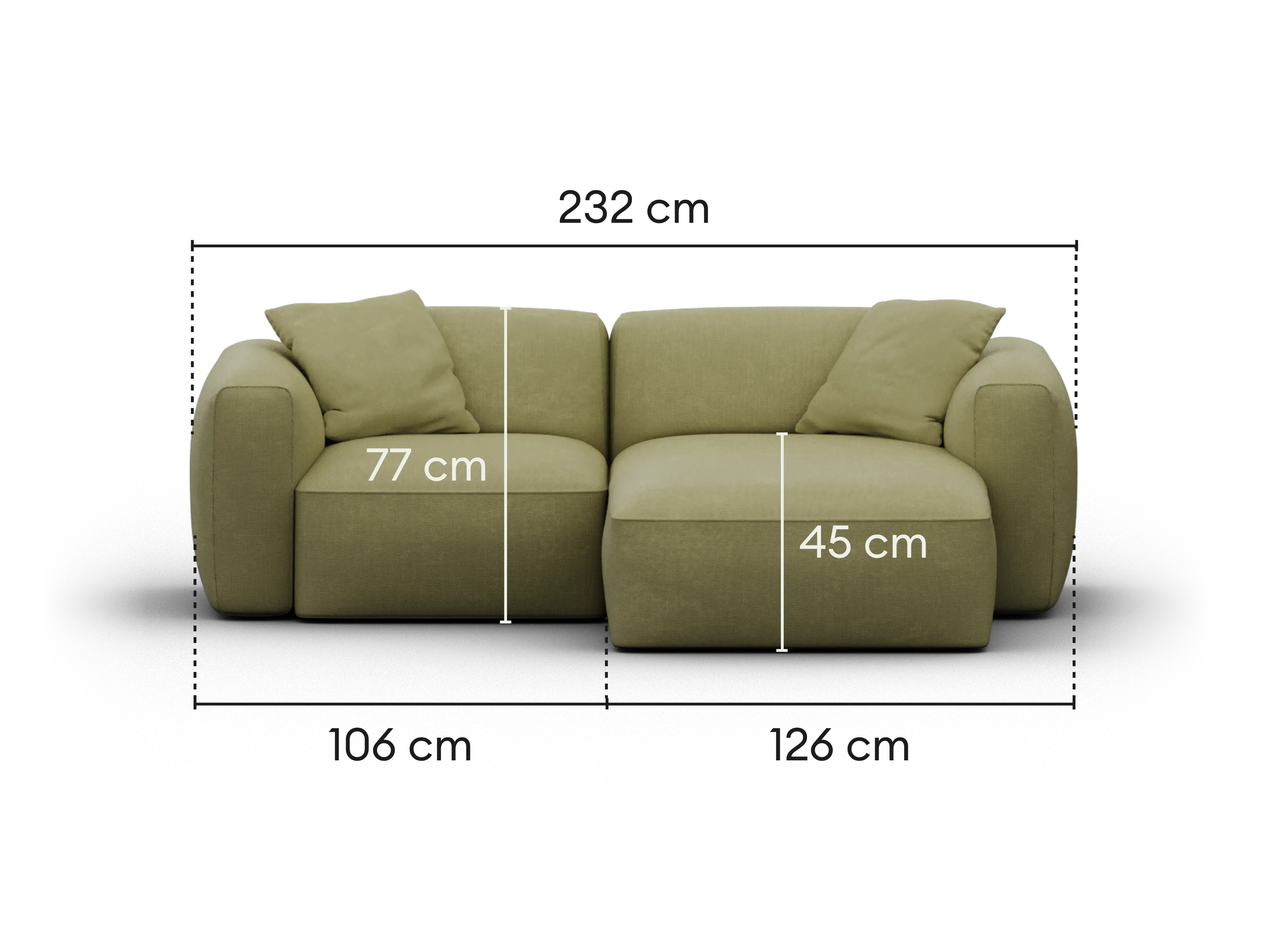 Torquay Modular Sofa - Australia 01 (Pantone) / 2 Sections / Regular
