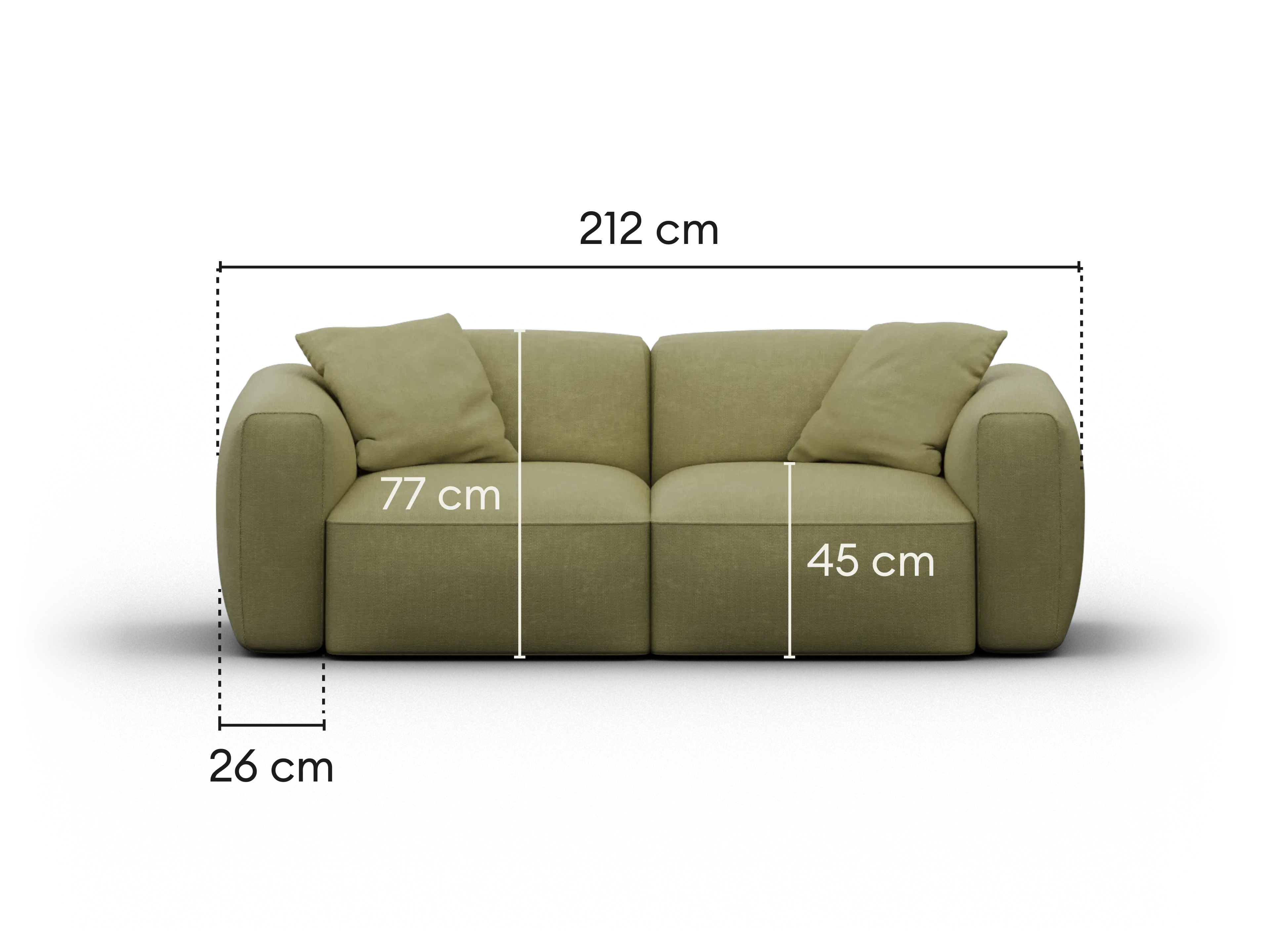 Torquay Modular Sofa - Australia 01 (Pantone) / 2 Sections / Regular