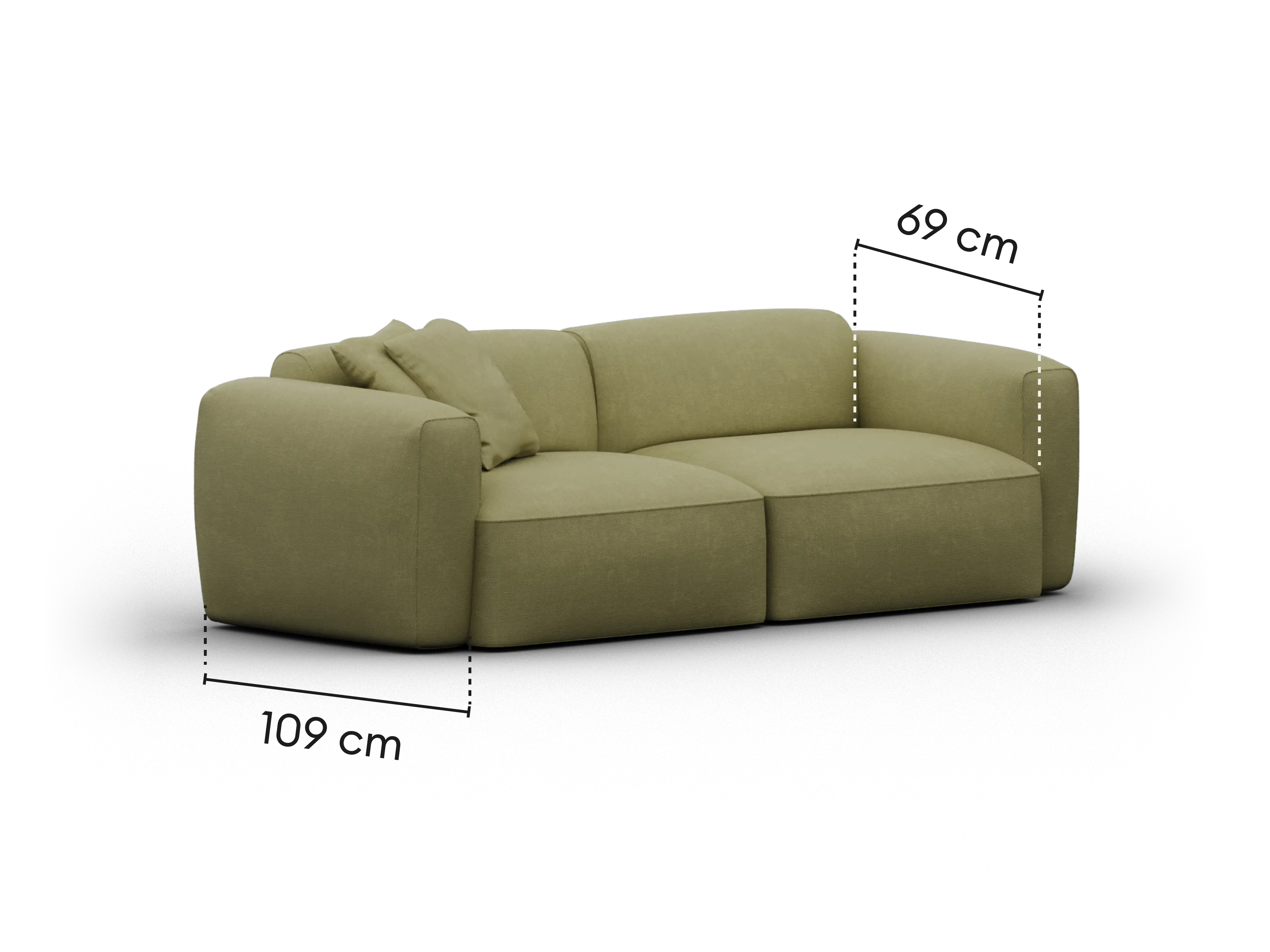 Torquay Modular Sofa - Australia 01 (Pantone) / 2 Sections / Extra Wide
