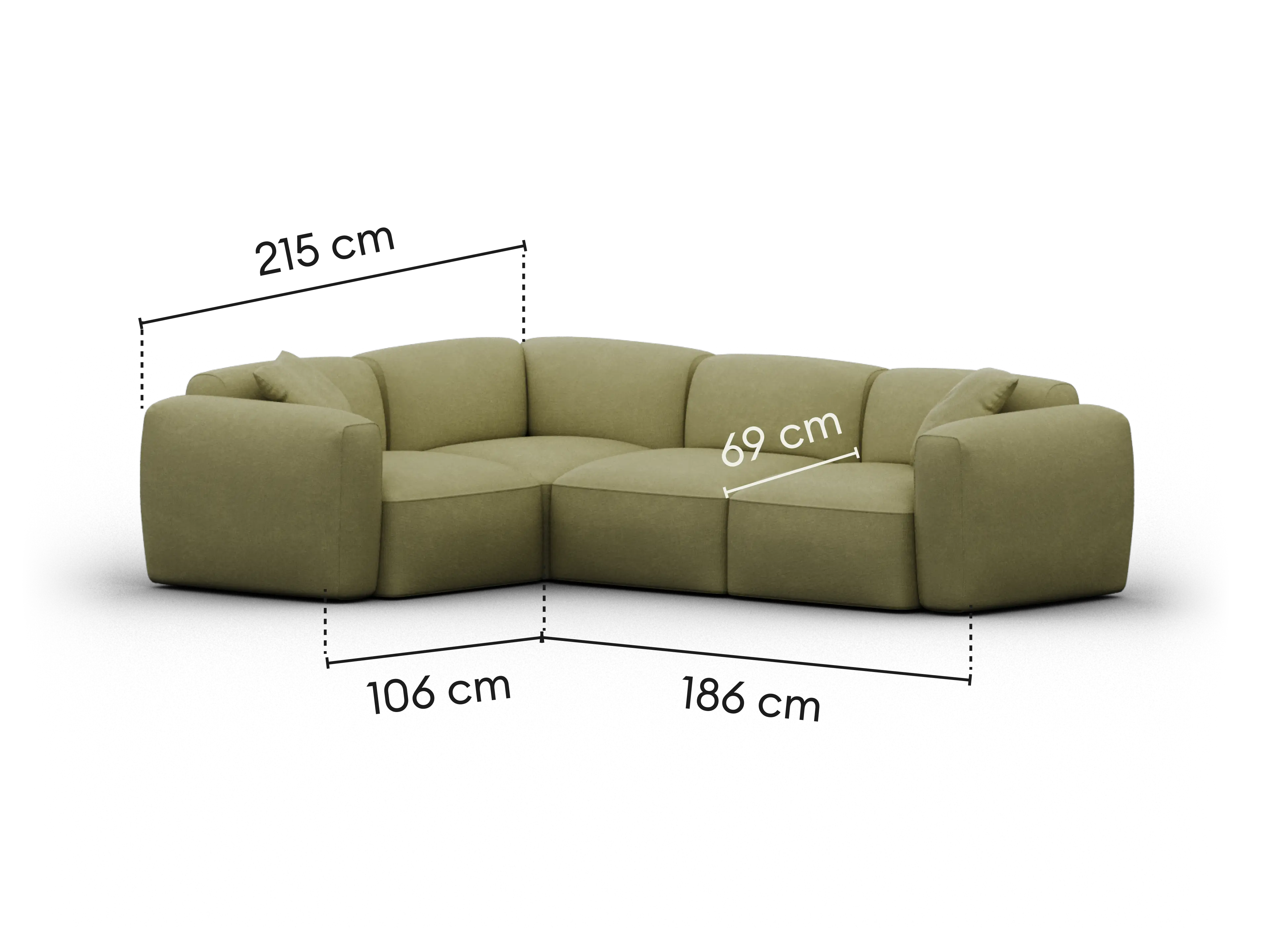 Torquay Modular Sofa - Australia 01 (Pantone) / 4 Sections / Regular