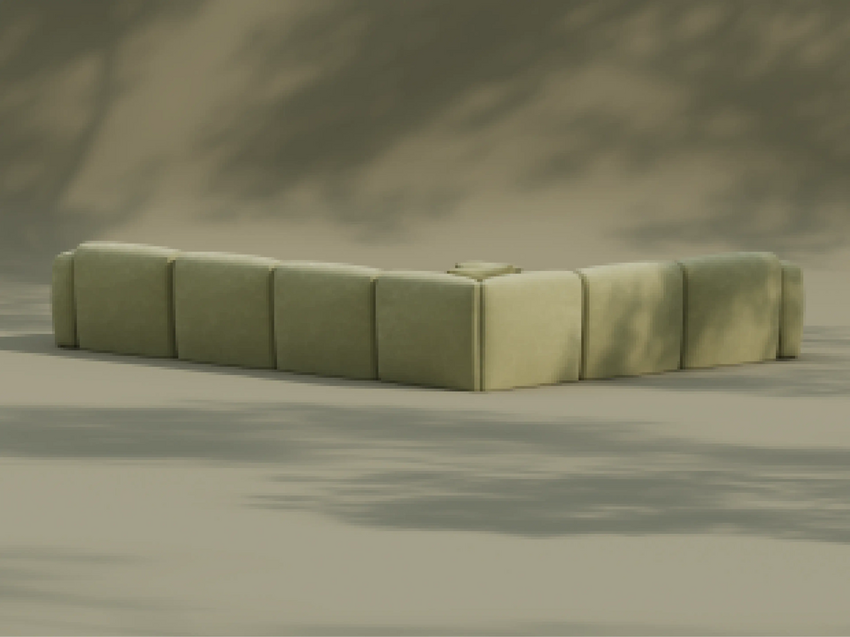 Torquay Modular Sofa - Australia 01 (Pantone) / 6 Sections / Extra Wide