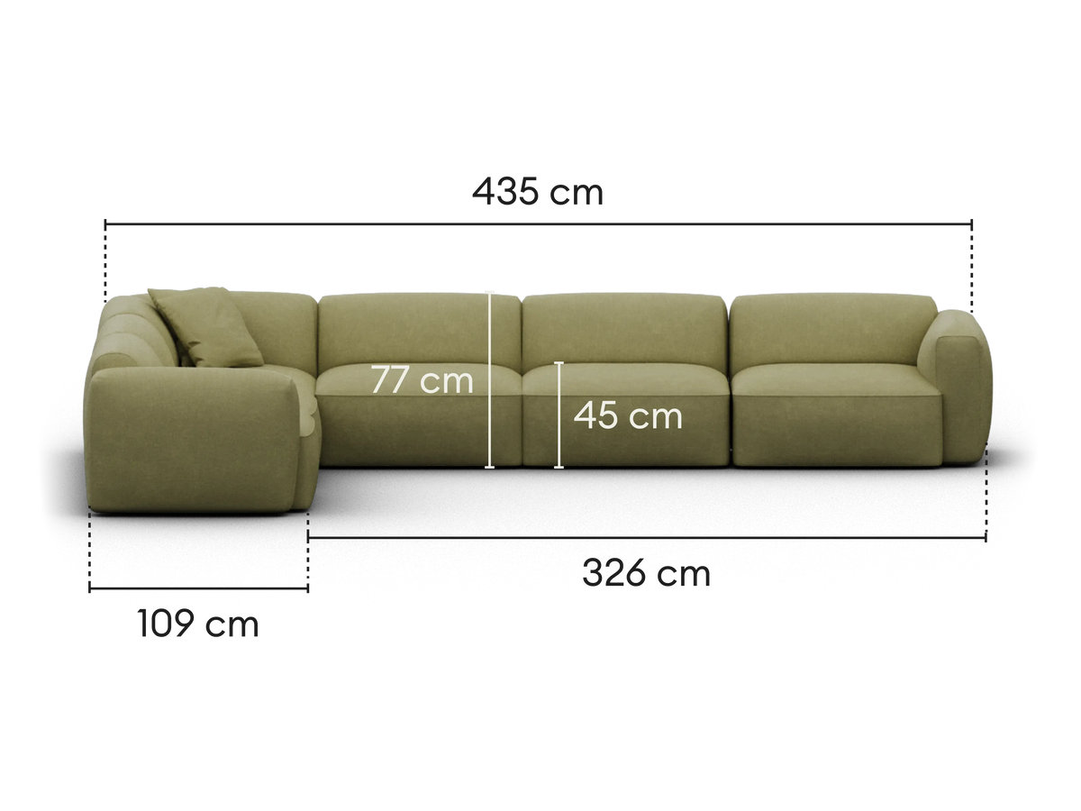 Torquay Modular Sofa - Australia 01 (Pantone) / 6 Sections / Extra Wide