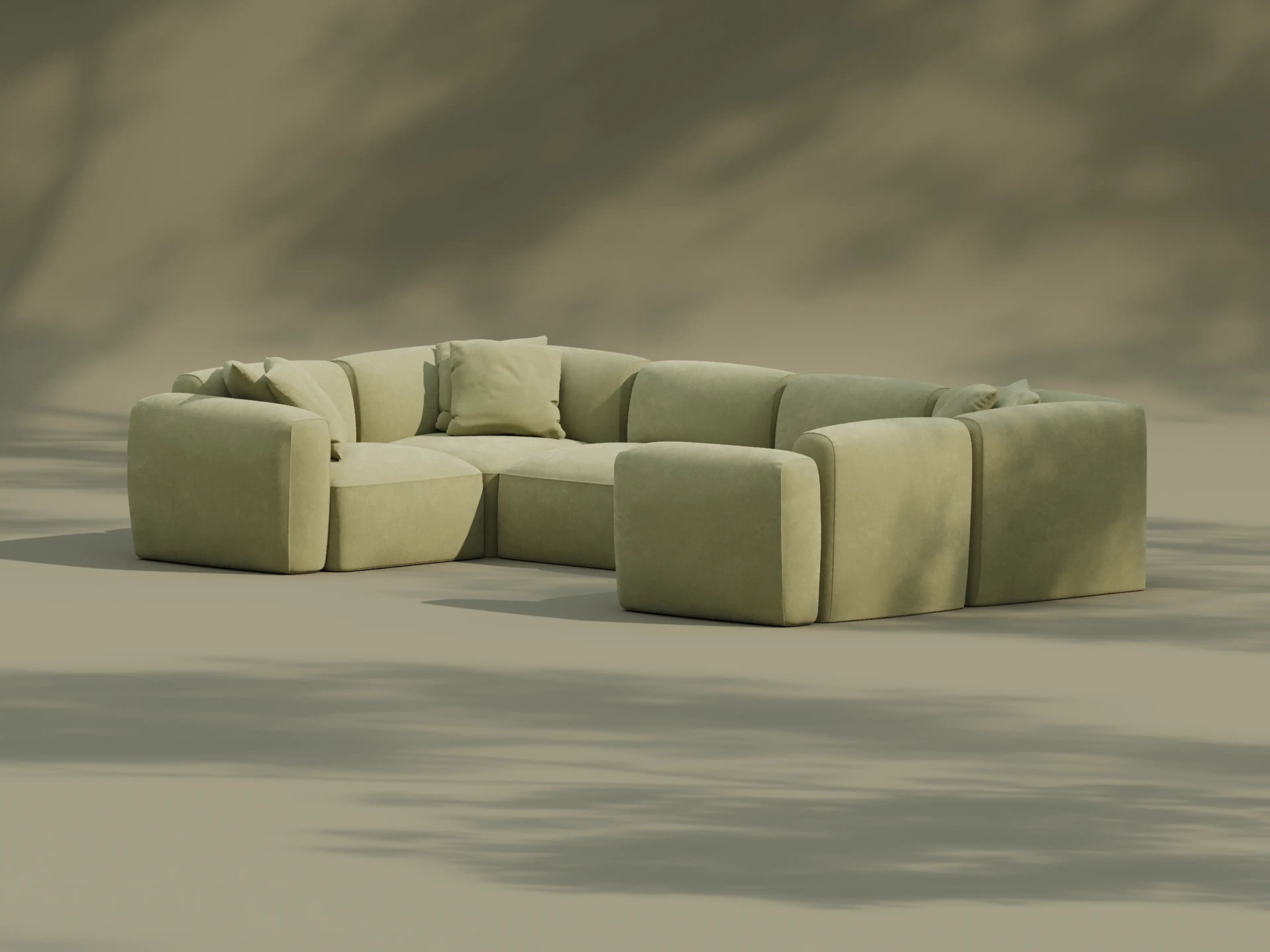 Torquay Modular Sofa - Australia 01 (Pantone) / 6 Sections / Regular