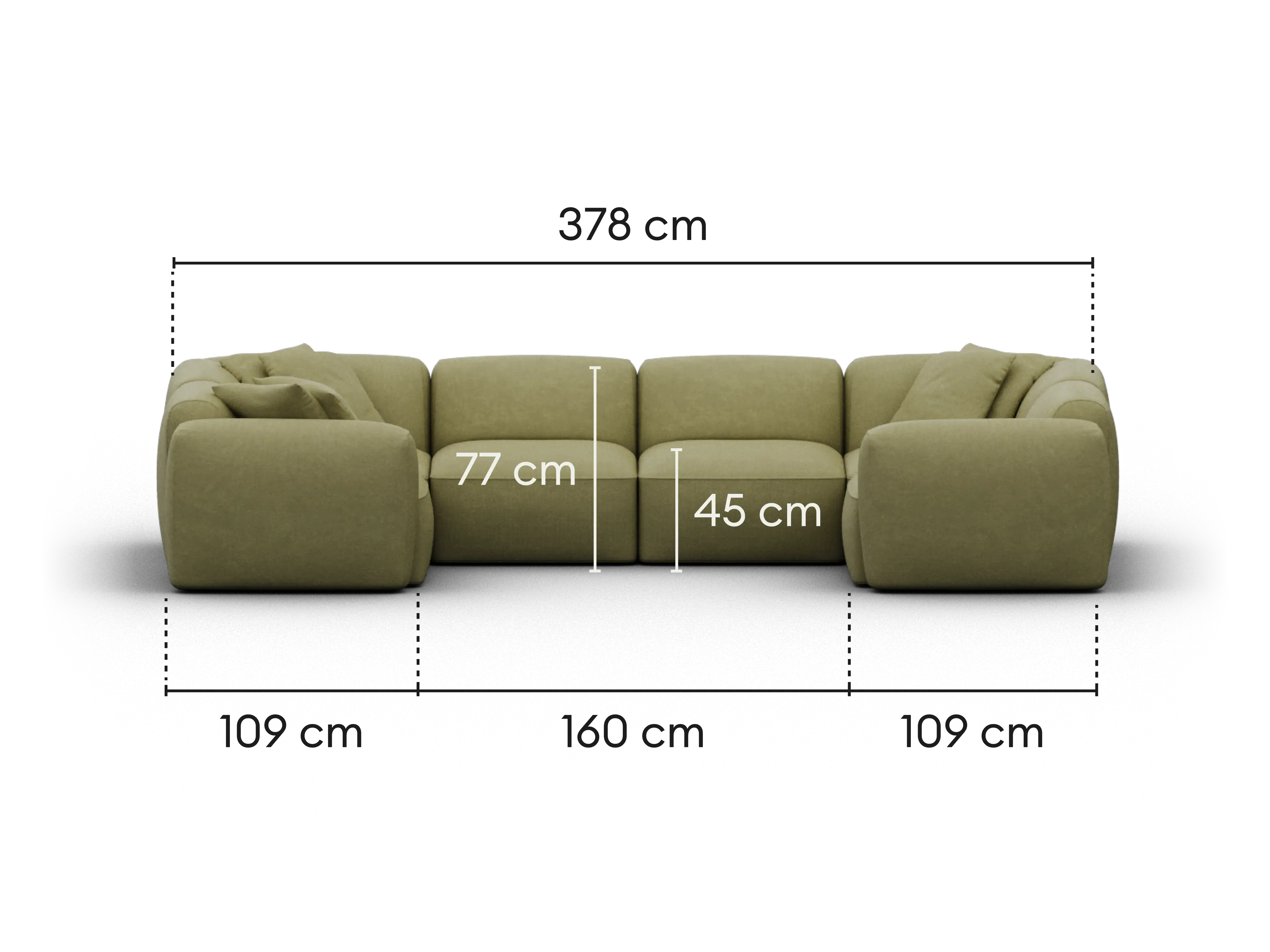 Torquay Modular Sofa - Australia 01 (Pantone) / 6 Sections / Regular