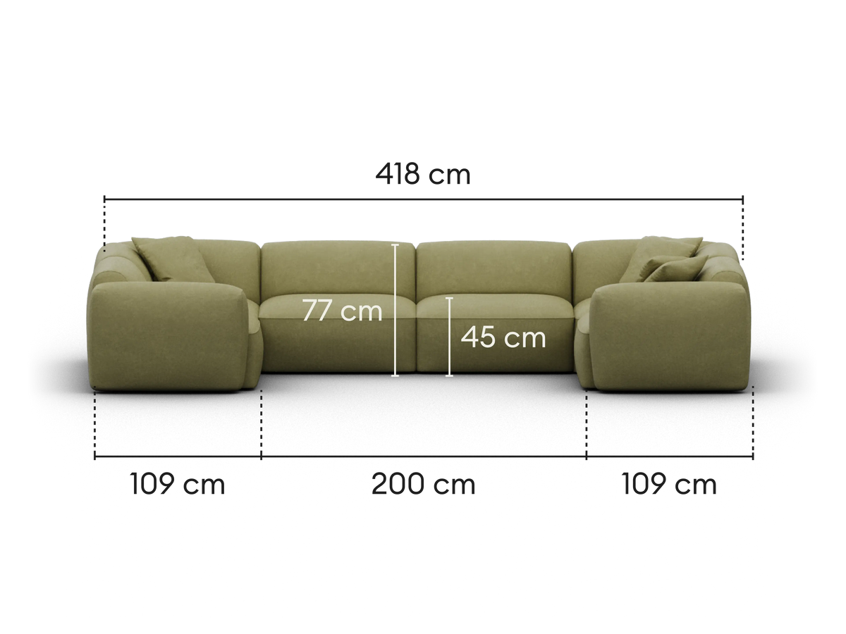 Torquay Modular Sofa - Australia 01 (Pantone) / 6 Sections / Extra Wide