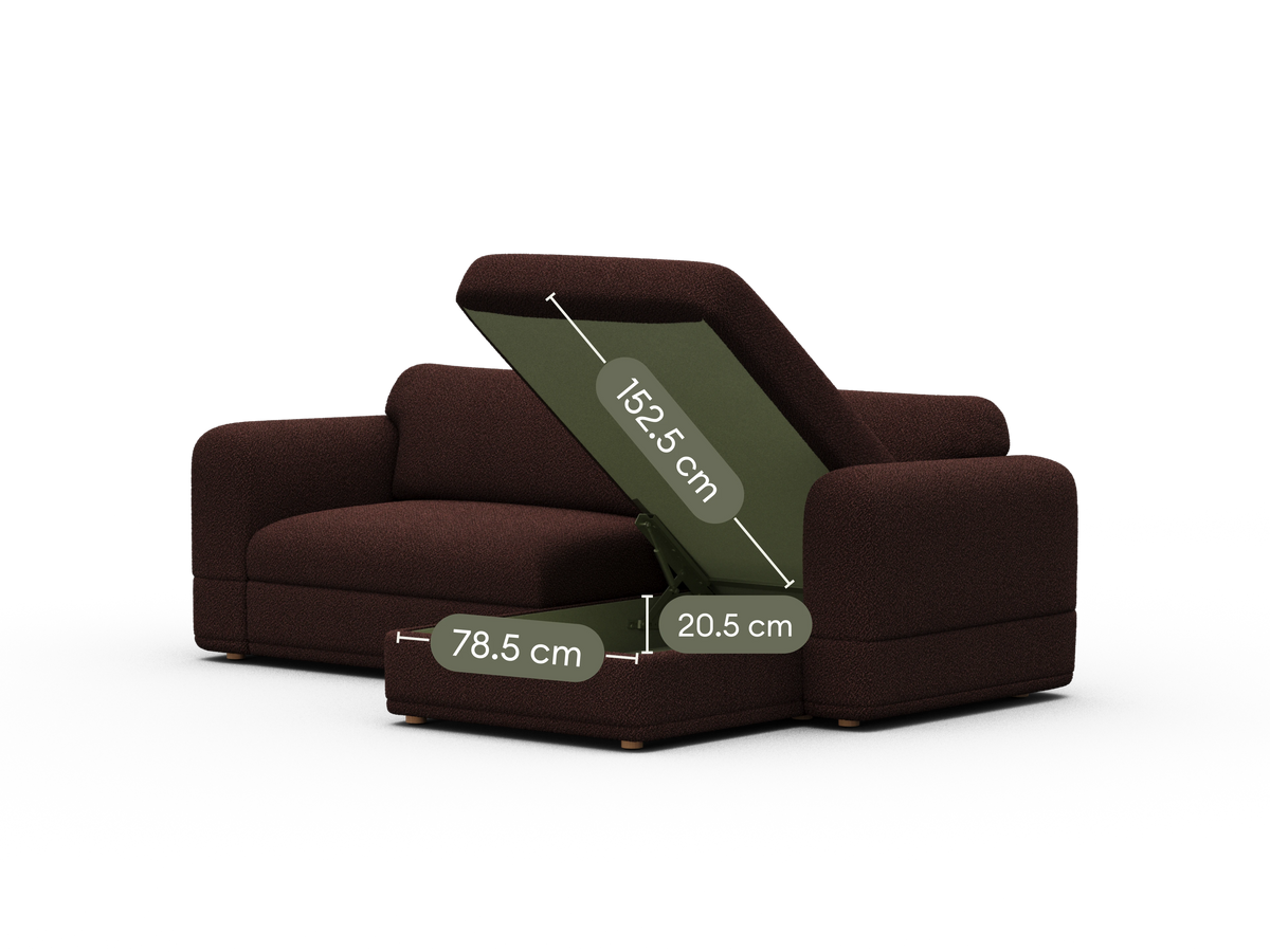 Wanda Sofa Bed [2nd Gen] - Burnt Mulberry (Luxe edition) / 3.5-Seater (Queen)