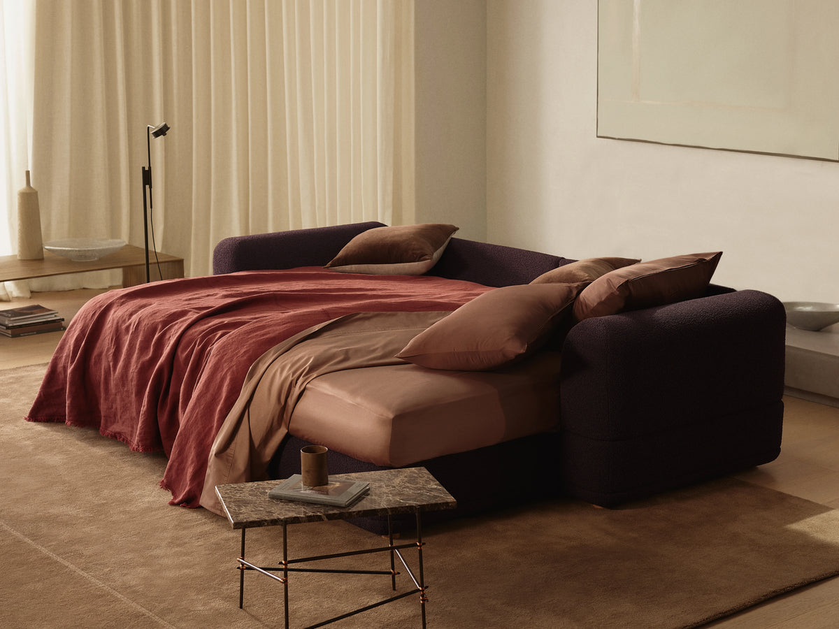 Wanda Sofa Bed [2nd Gen] - Burnt Mulberry (Luxe edition) / 3.5-Seater (Queen)
