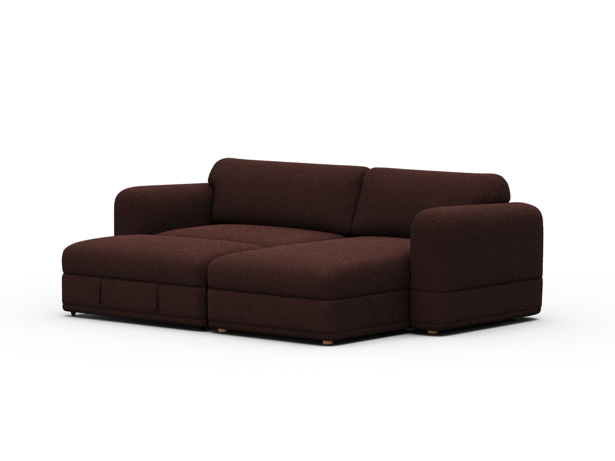 Wanda Sofa Bed [2nd Gen] - Burnt Mulberry (Luxe edition) / 3.5-Seater (Queen)