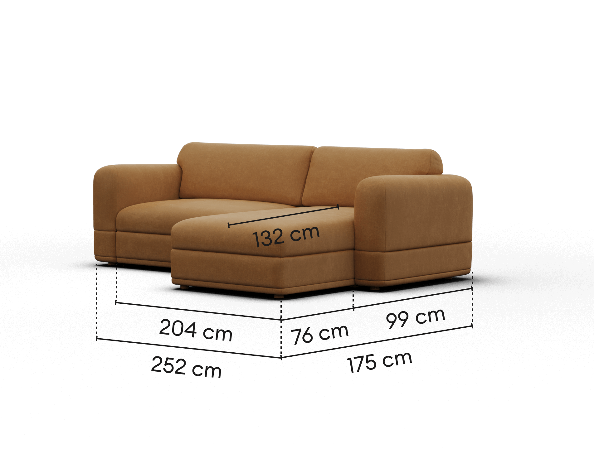 Wanda Sofa Bed [2nd Gen] - 3.5-Seater (Queen) / Bronzed Aussie