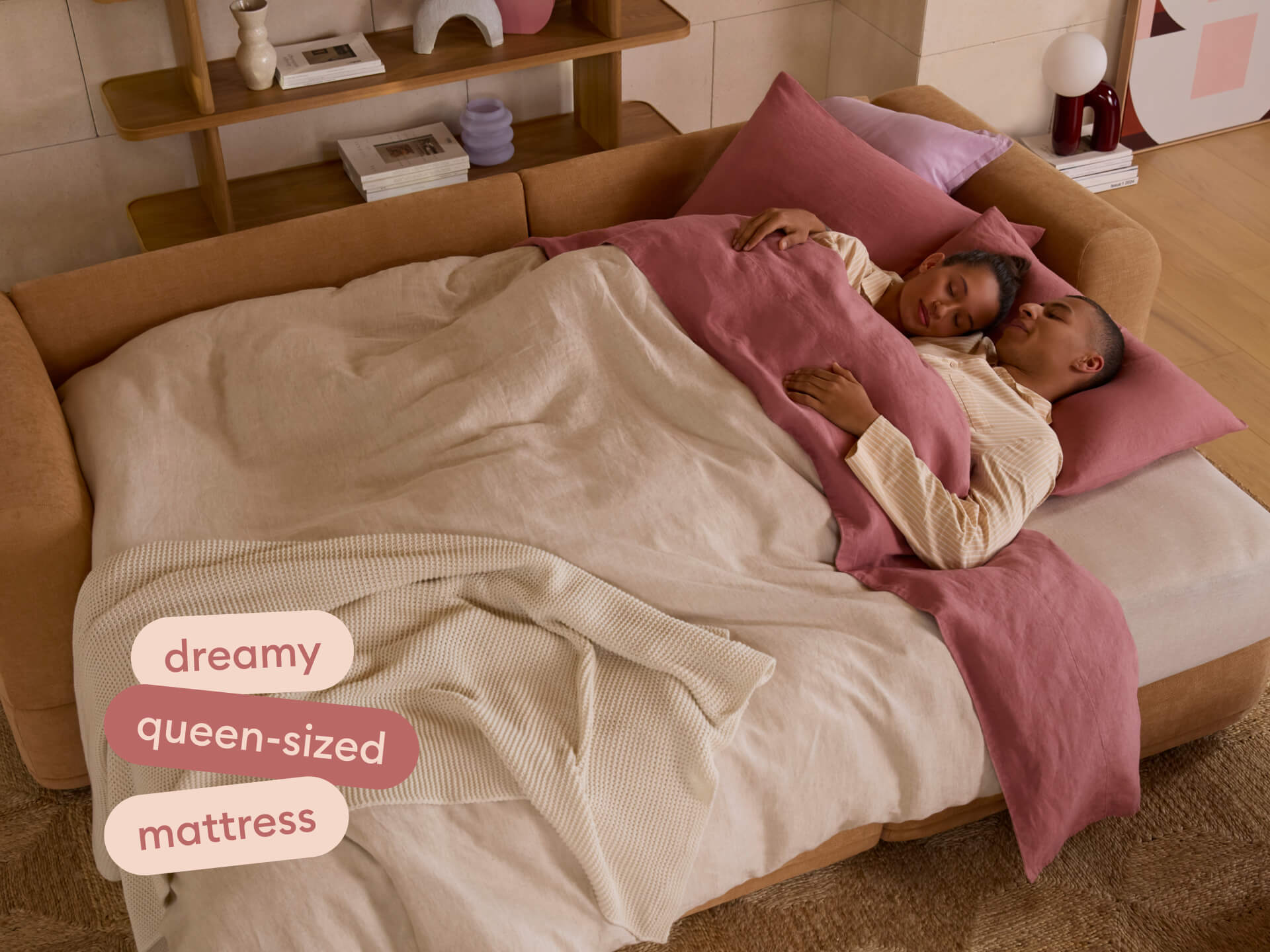 Wanda Sofa Bed [2nd Gen] - 3.5-Seater (Queen) / Bronzed Aussie