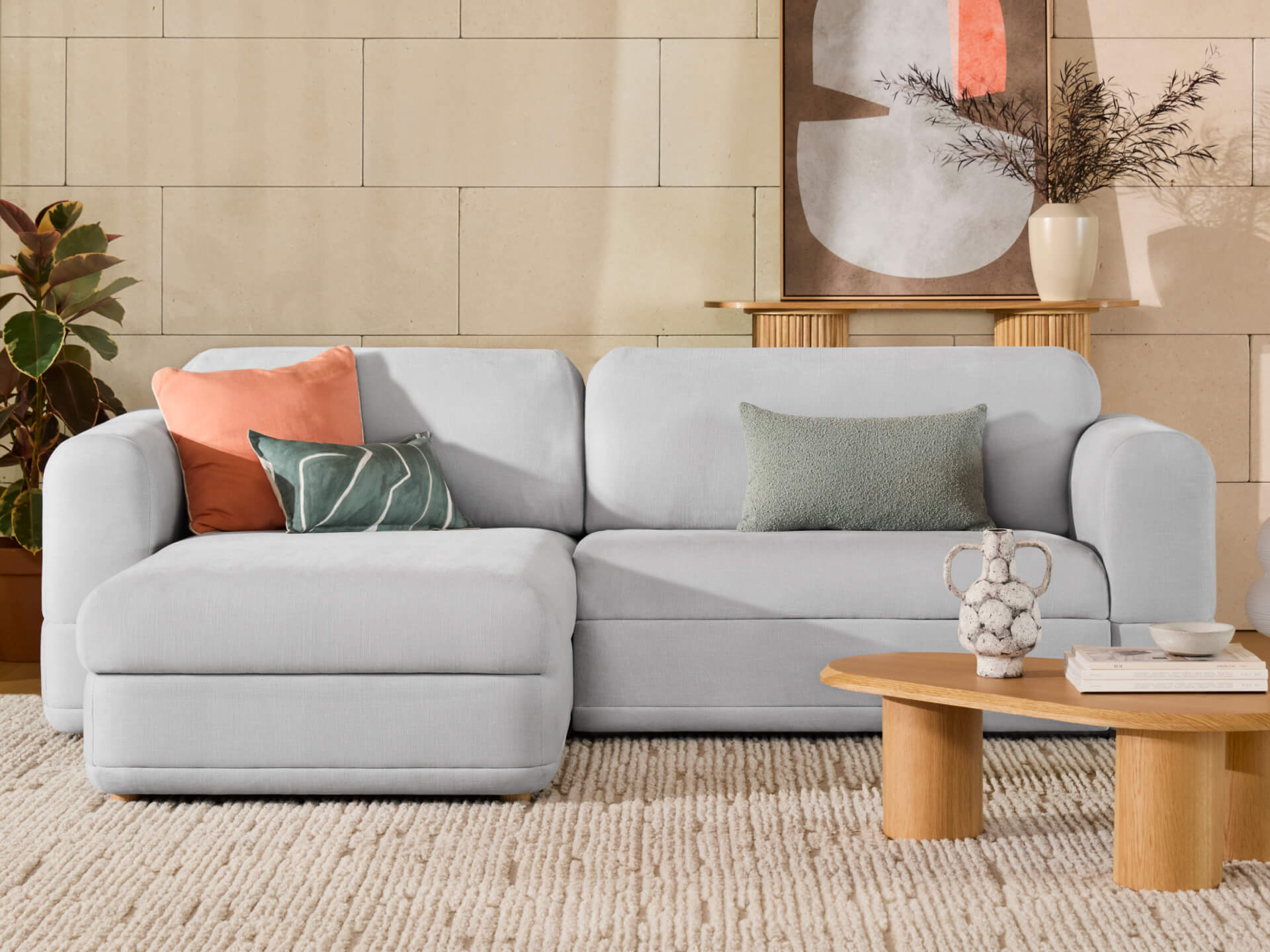 Wanda Sofa Bed [2nd Gen] - 3.5-Seater (Queen) / Morning Fog